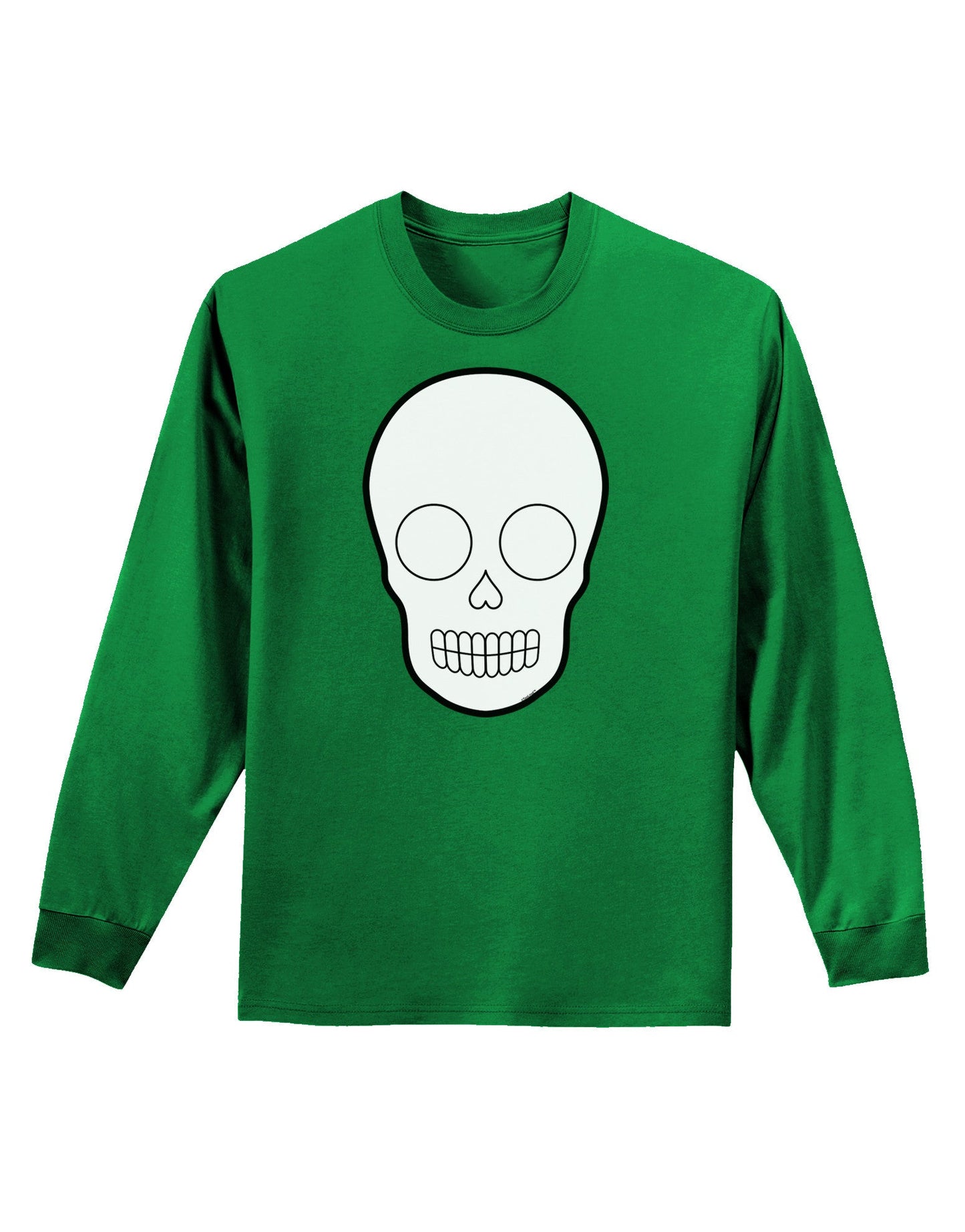 Design Your Own Day of the Dead Calavera Adult Long Sleeve Dark T-Shirt-TooLoud-Kelly-Green-Small-Davson Sales