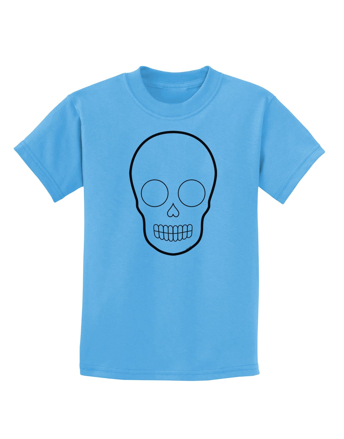 Design Your Own Day of the Dead Calavera Childrens T-Shirt-Childrens T-Shirt-TooLoud-Aquatic-Blue-X-Small-Davson Sales