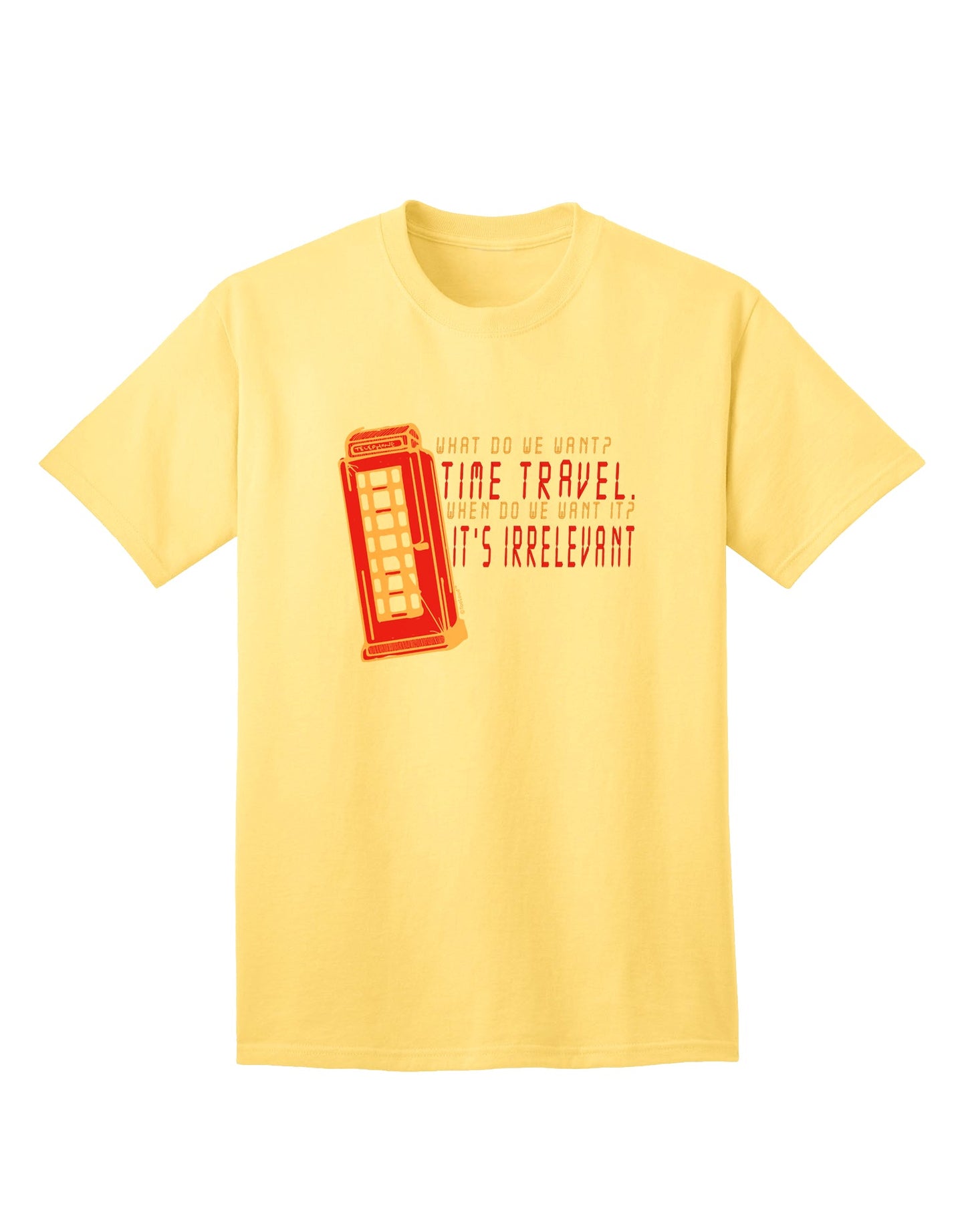 Desired: Time Travel Enthusiasts Unite with Our Irrelevant Adult T-Shirt-Mens T-shirts-TooLoud-Yellow-Small-Davson Sales