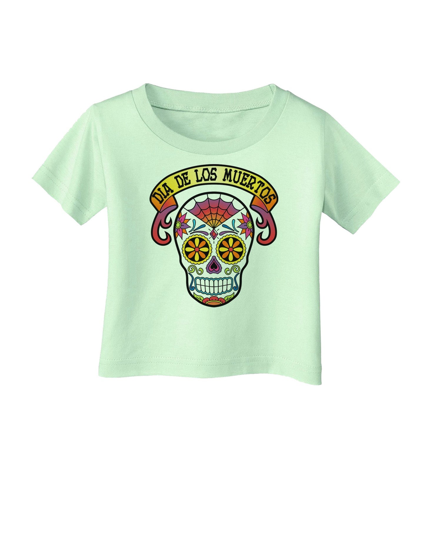 Dia de los Muertos Calavera Infant T-Shirt-Infant T-Shirt-TooLoud-Lime-Green-06-Months-Davson Sales
