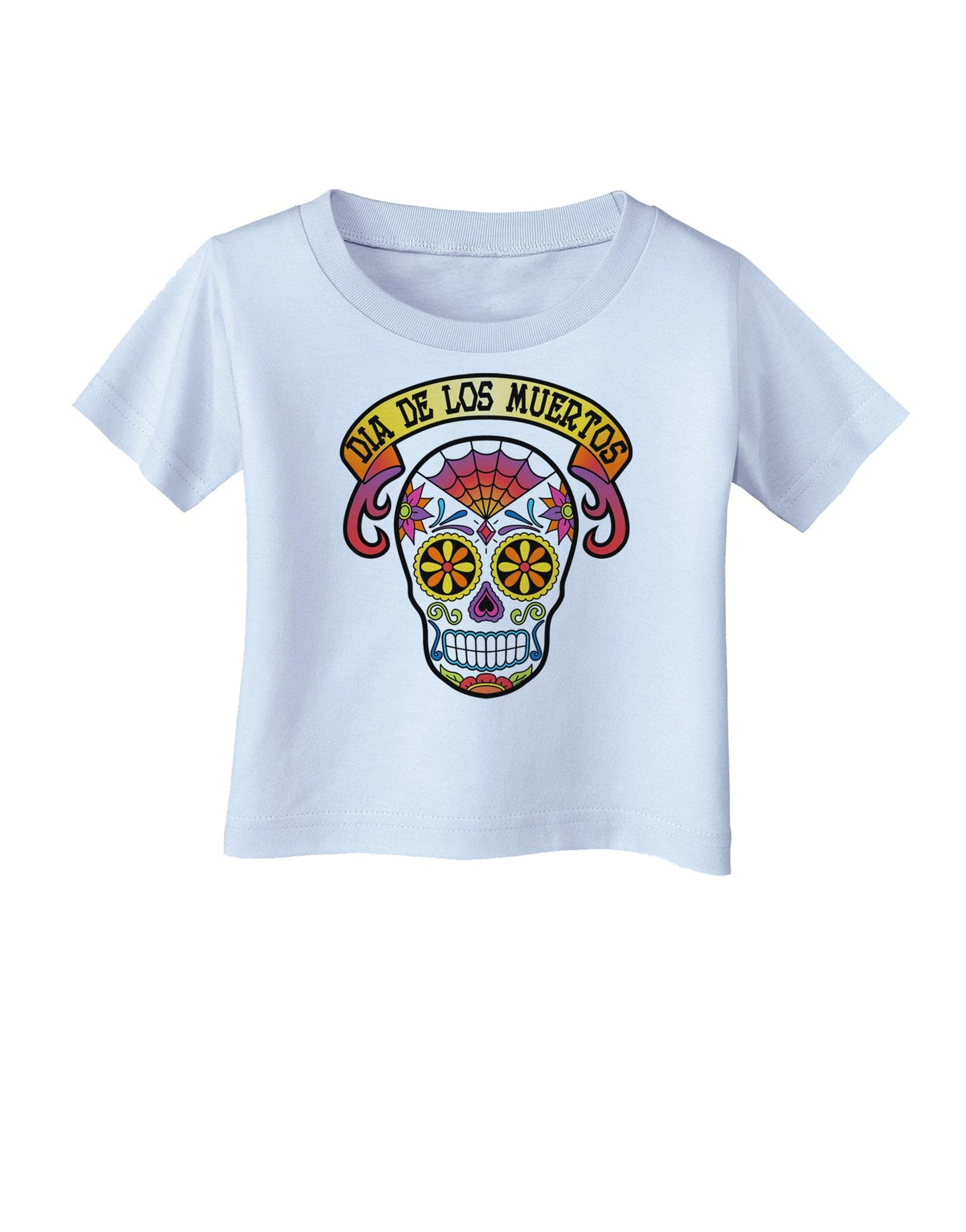 Dia de los Muertos Calavera Infant T-Shirt-Infant T-Shirt-TooLoud-Aquatic-Blue-06-Months-Davson Sales