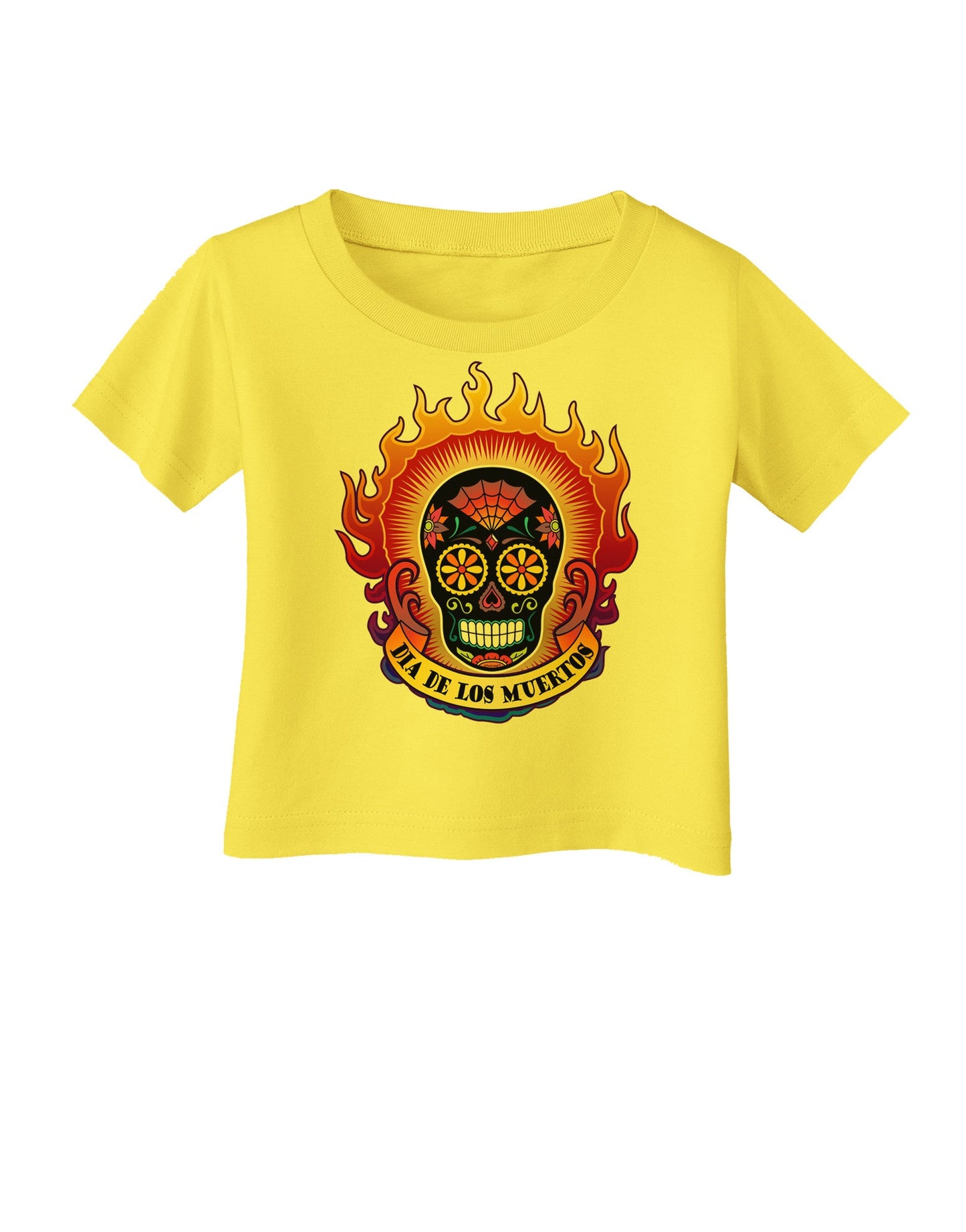 Dia de los Muertos Sacred Calavera Day of the Dead Infant T-Shirt-Infant T-Shirt-TooLoud-Yellow-06-Months-Davson Sales