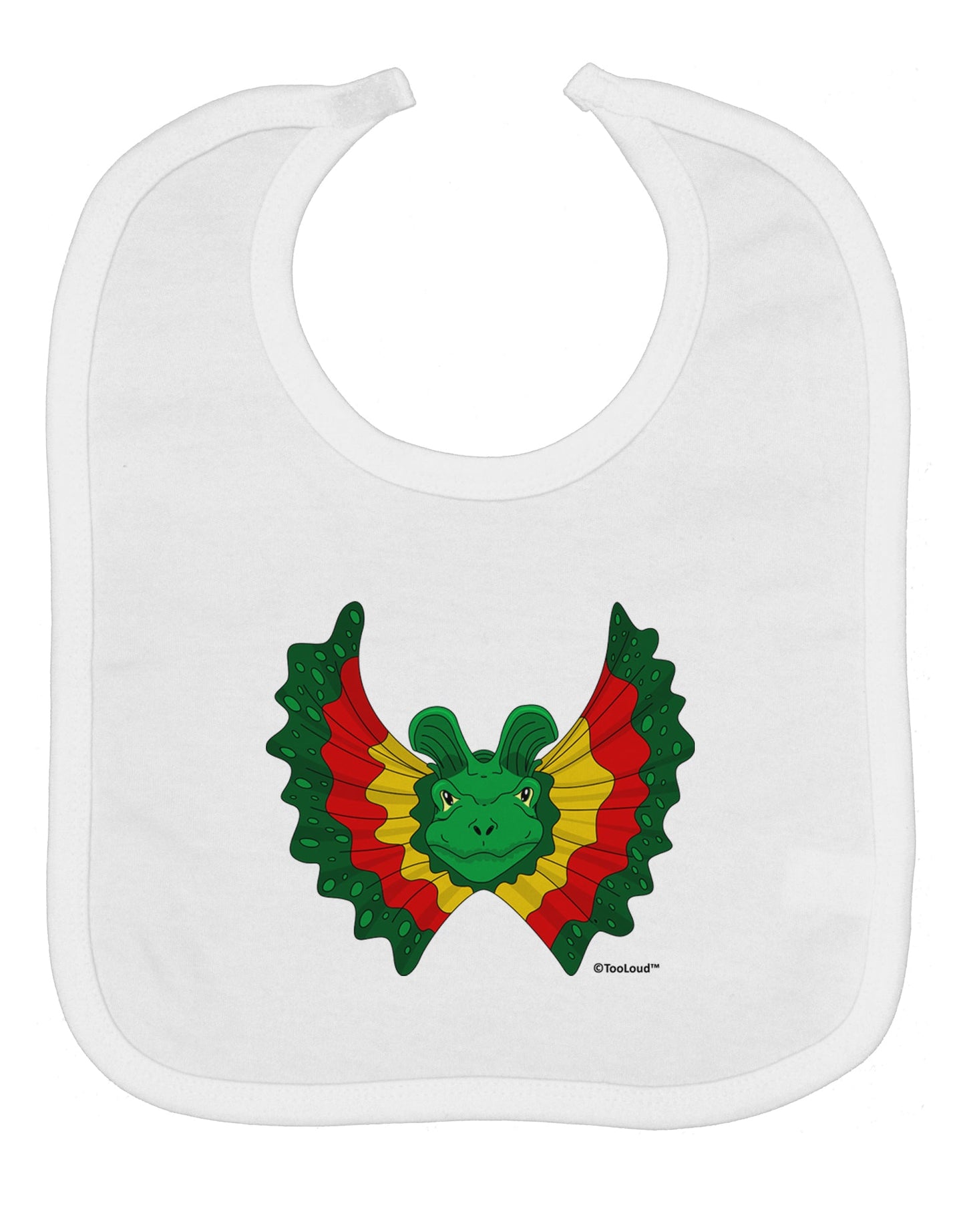 Dilophosaurus Design - Color Baby Bib by TooLoud