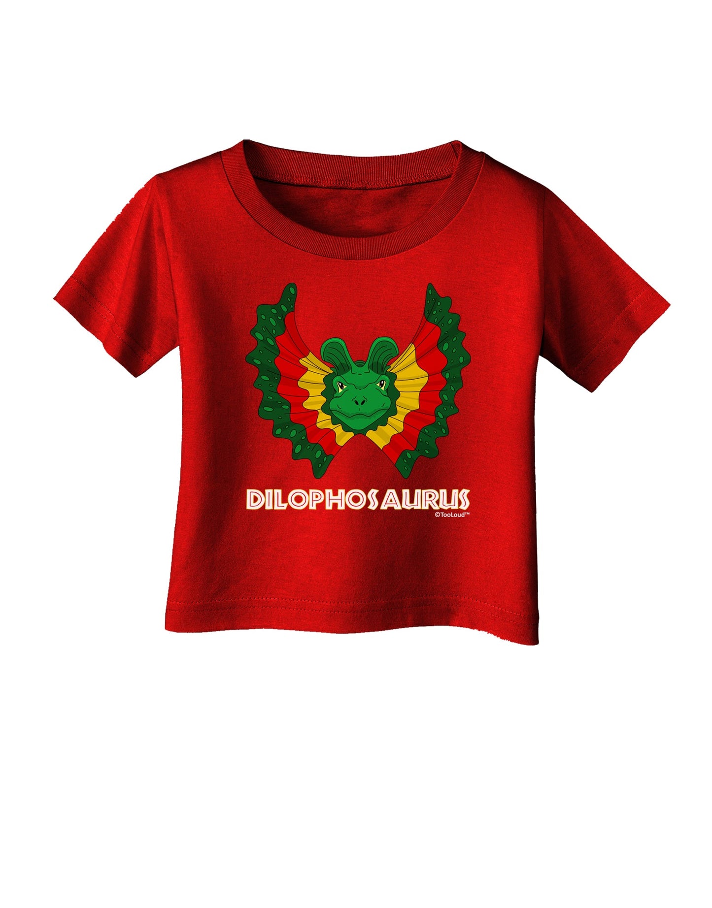 Dilophosaurus Design - Color - Text Infant T-Shirt Dark by TooLoud-Infant T-Shirt-TooLoud-Clover-Green-06-Months-Davson Sales