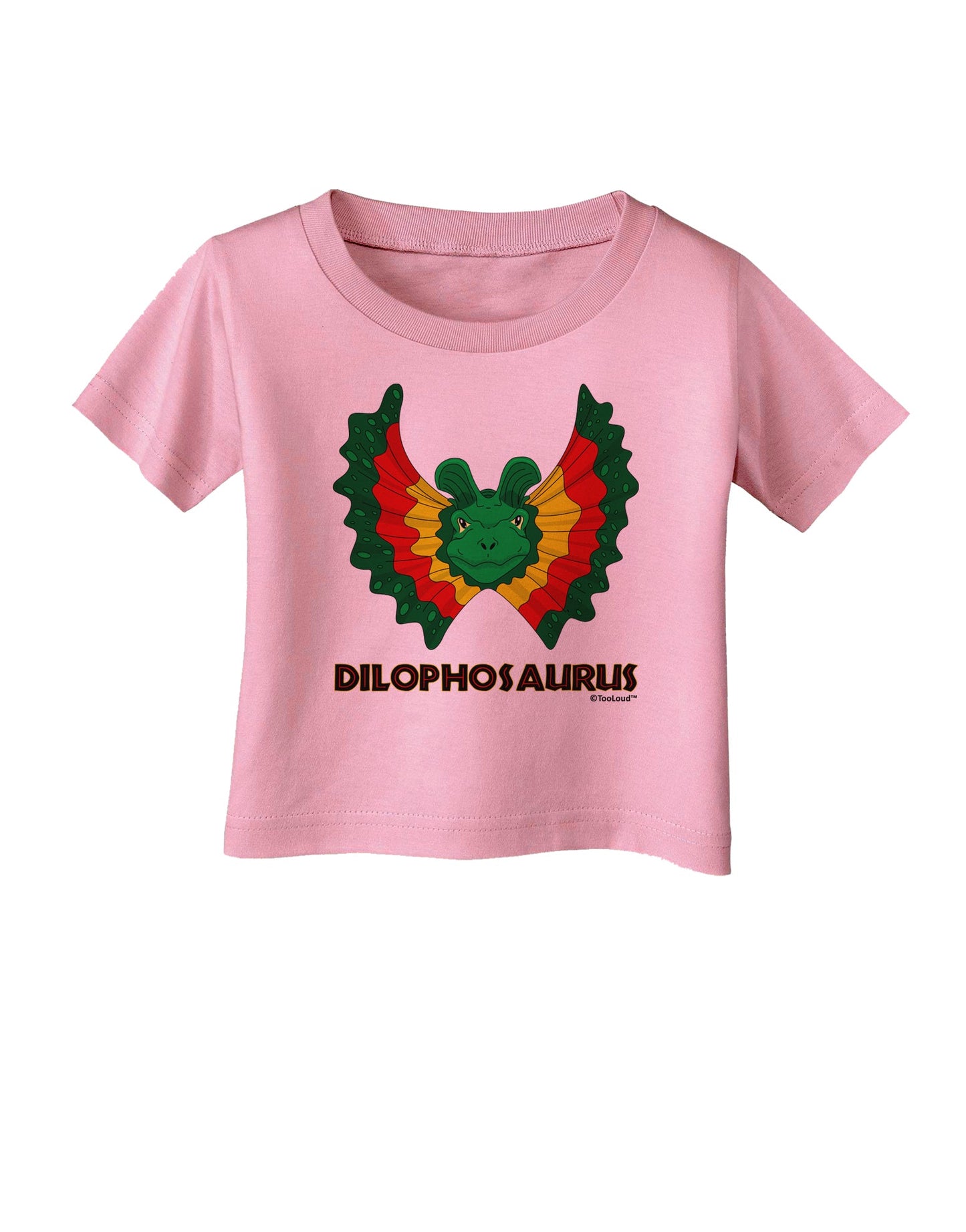 Dilophosaurus Design - Color - Text Infant T-Shirt by TooLoud-Infant T-Shirt-TooLoud-Candy-Pink-06-Months-Davson Sales