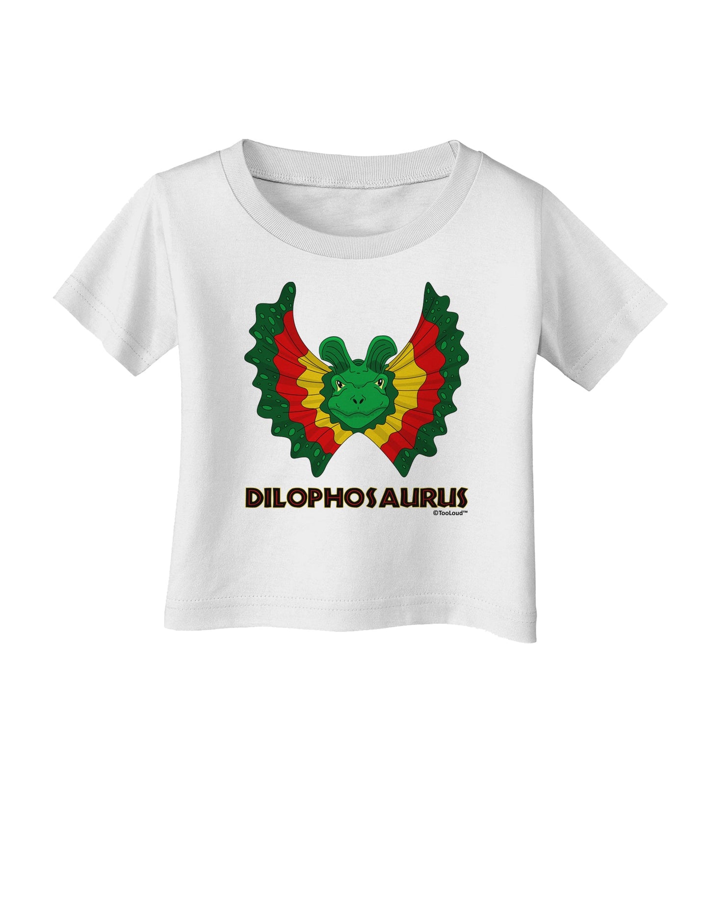 Dilophosaurus Design - Color - Text Infant T-Shirt by TooLoud-Infant T-Shirt-TooLoud-White-06-Months-Davson Sales