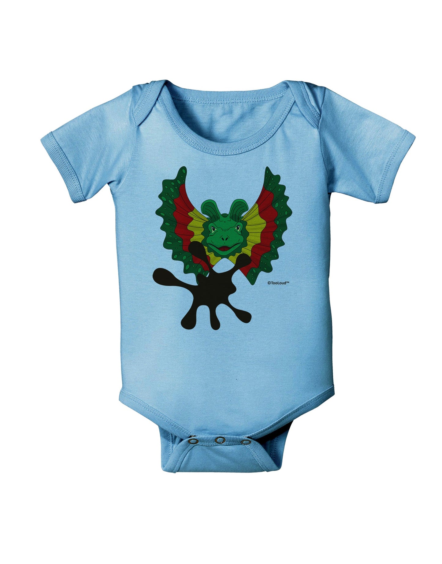 Dilophosaurus Design - Spit Baby Romper Bodysuit by TooLoud-Baby Romper-TooLoud-Light-Blue-06-Months-Davson Sales