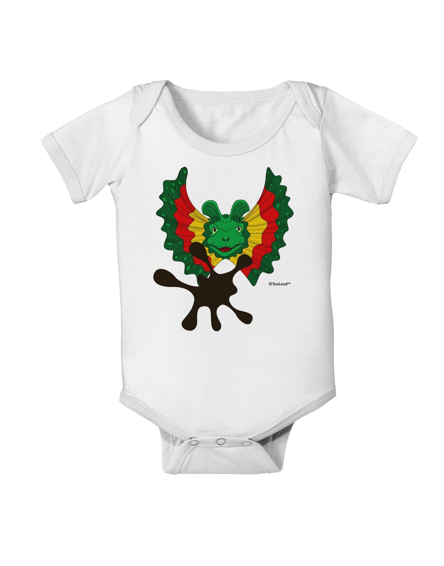 Dilophosaurus Design - Spit Baby Romper Bodysuit by TooLoud-Baby Romper-TooLoud-White-06-Months-Davson Sales