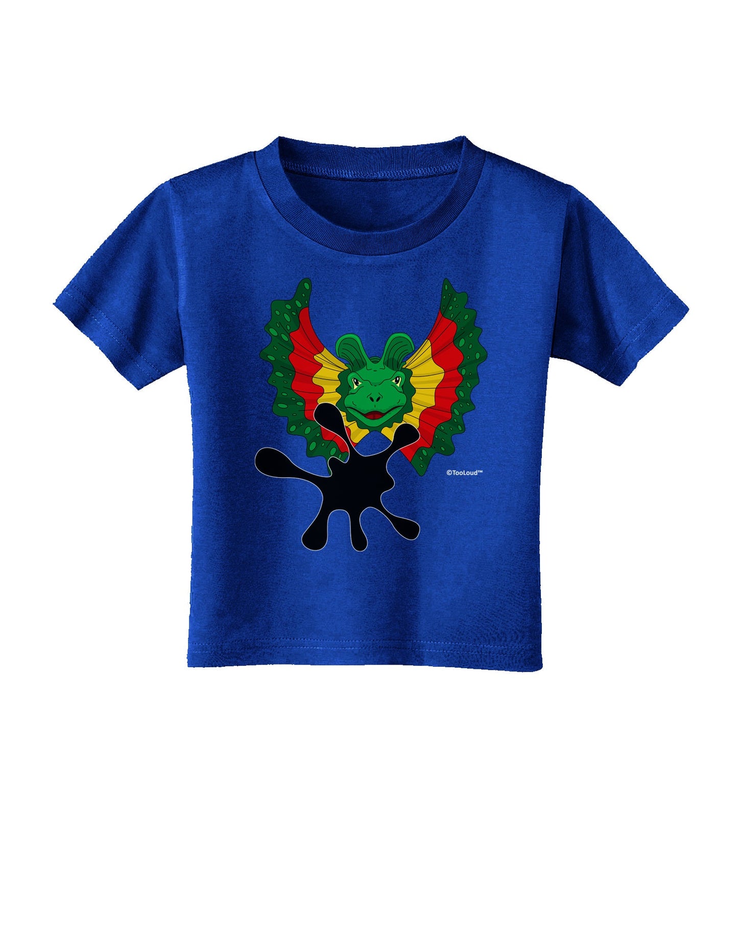 Dilophosaurus Design - Spit Toddler T-Shirt Dark by TooLoud-Toddler T-Shirt-TooLoud-Red-2T-Davson Sales