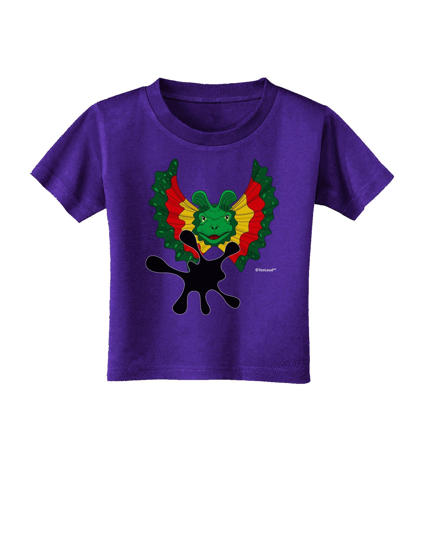 Dilophosaurus Design - Spit Toddler T-Shirt Dark by TooLoud-Toddler T-Shirt-TooLoud-Purple-2T-Davson Sales