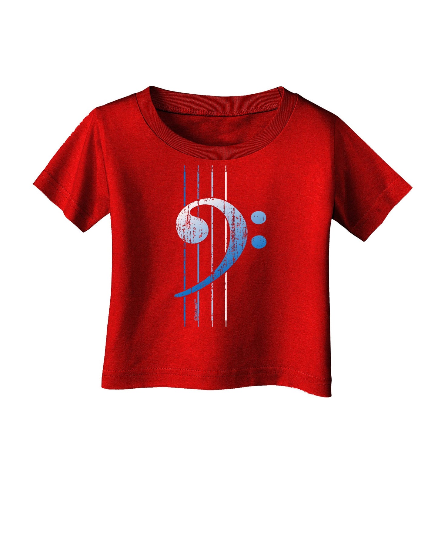 Distressed Bass Strings Infant T-Shirt Dark-Infant T-Shirt-TooLoud-Red-06-Months-Davson Sales