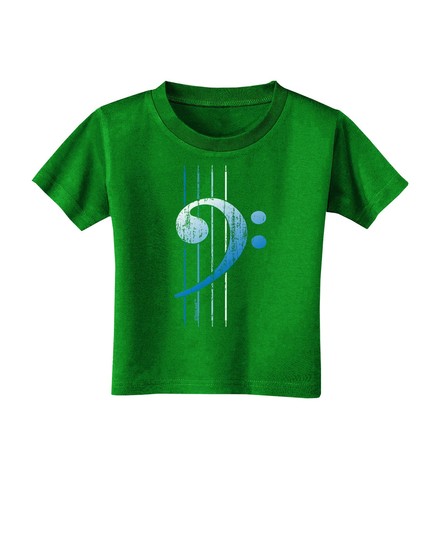 Distressed Bass Strings Toddler T-Shirt Dark-Toddler T-Shirt-TooLoud-Clover-Green-2T-Davson Sales