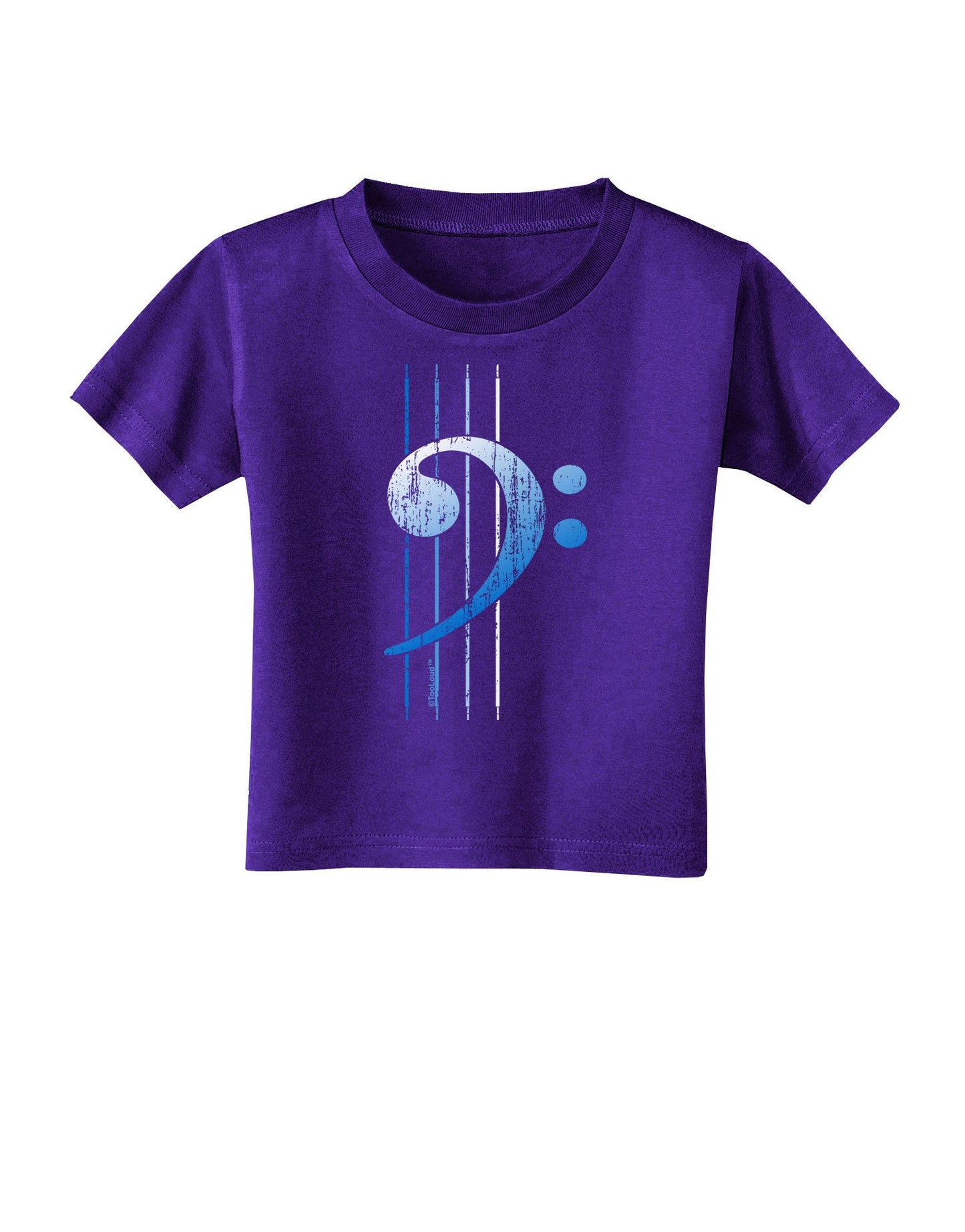 Distressed Bass Strings Toddler T-Shirt Dark-Toddler T-Shirt-TooLoud-Purple-2T-Davson Sales