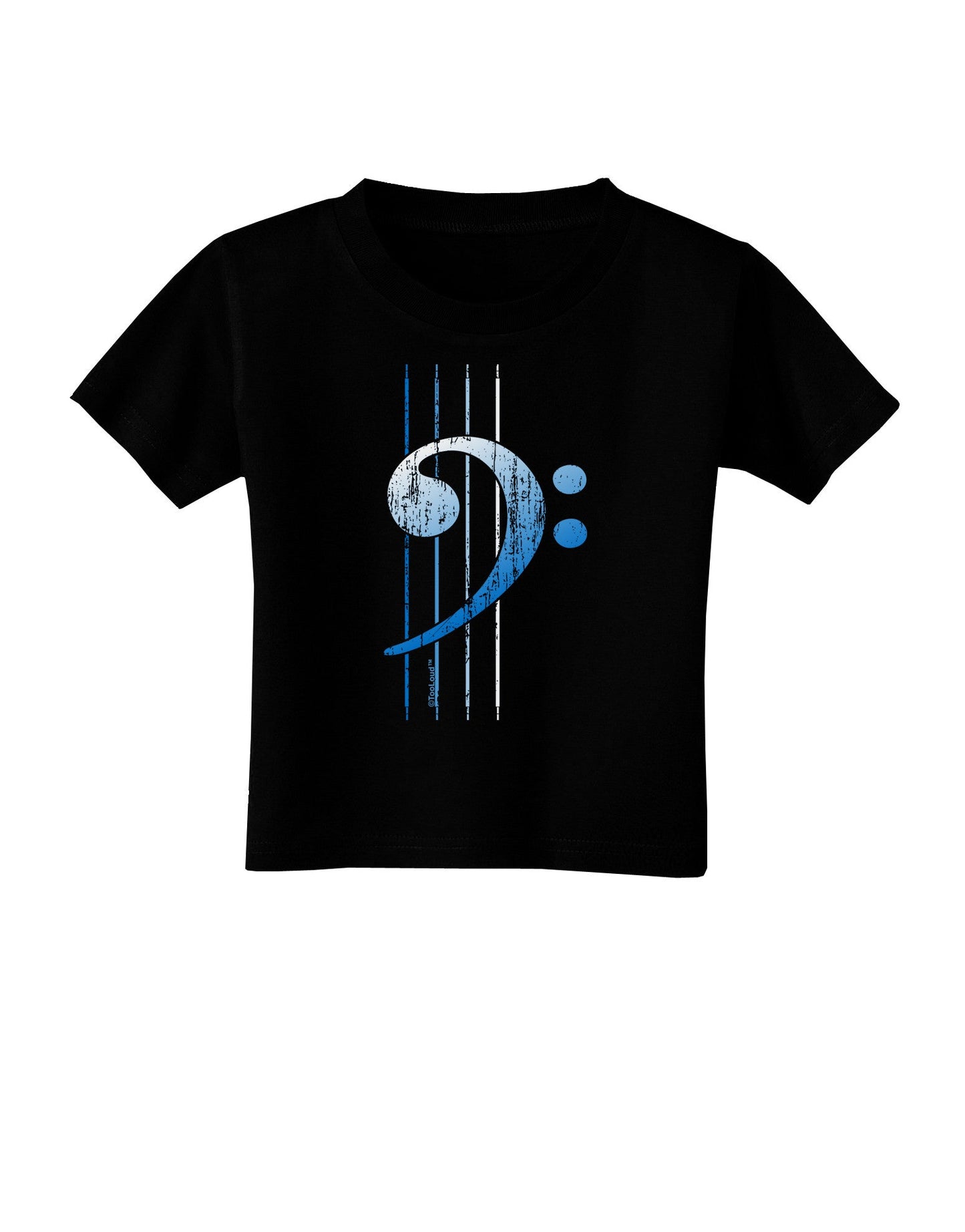 Distressed Bass Strings Toddler T-Shirt Dark-Toddler T-Shirt-TooLoud-Black-2T-Davson Sales
