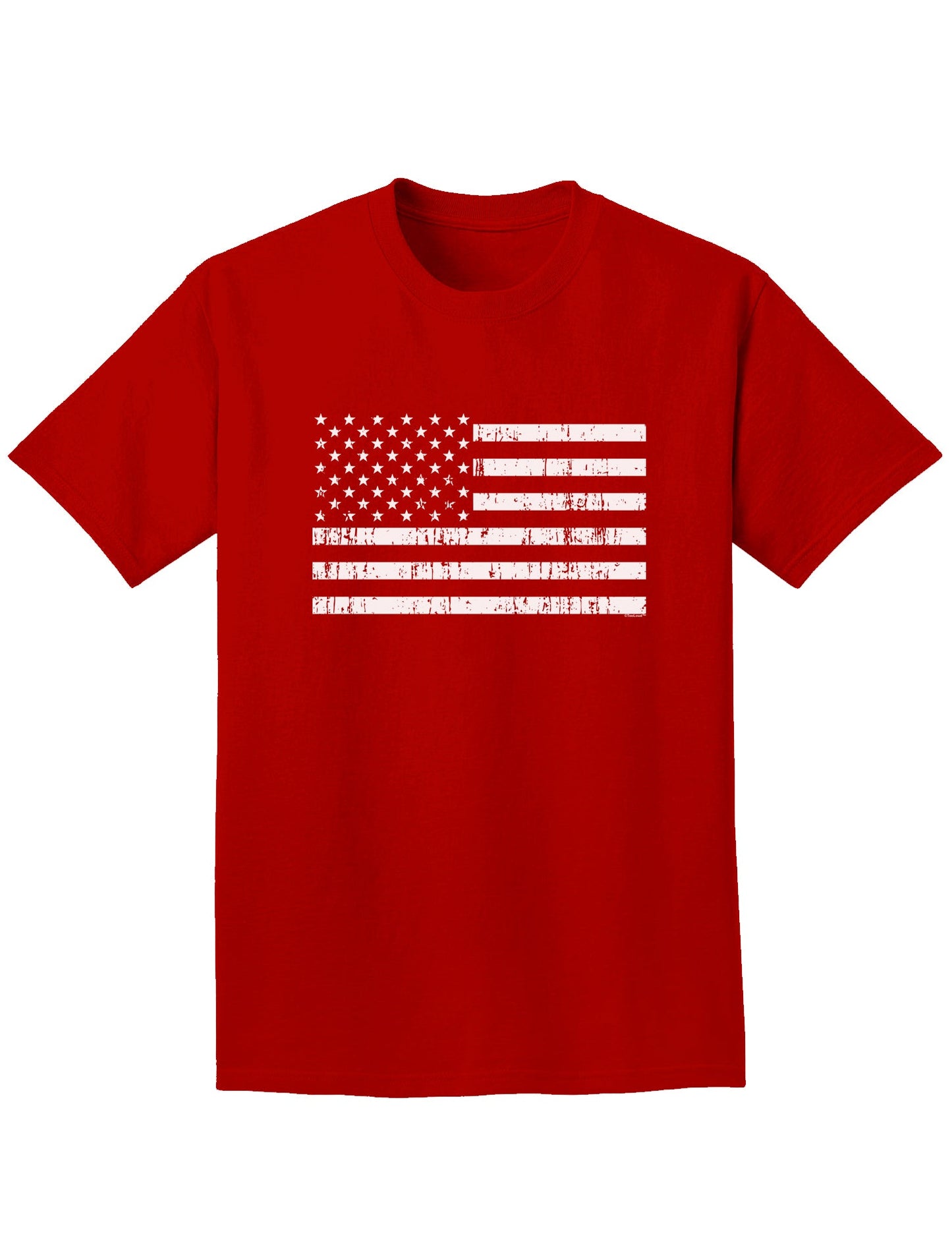 Distressed Black and White American Flag Adult Dark T-Shirt-Mens T-Shirt-TooLoud-Red-Small-Davson Sales