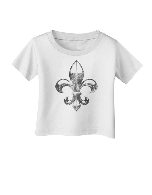 Distressed Fleur de Lis Infant T-Shirt-Infant T-Shirt-TooLoud-White-06-Months-Davson Sales