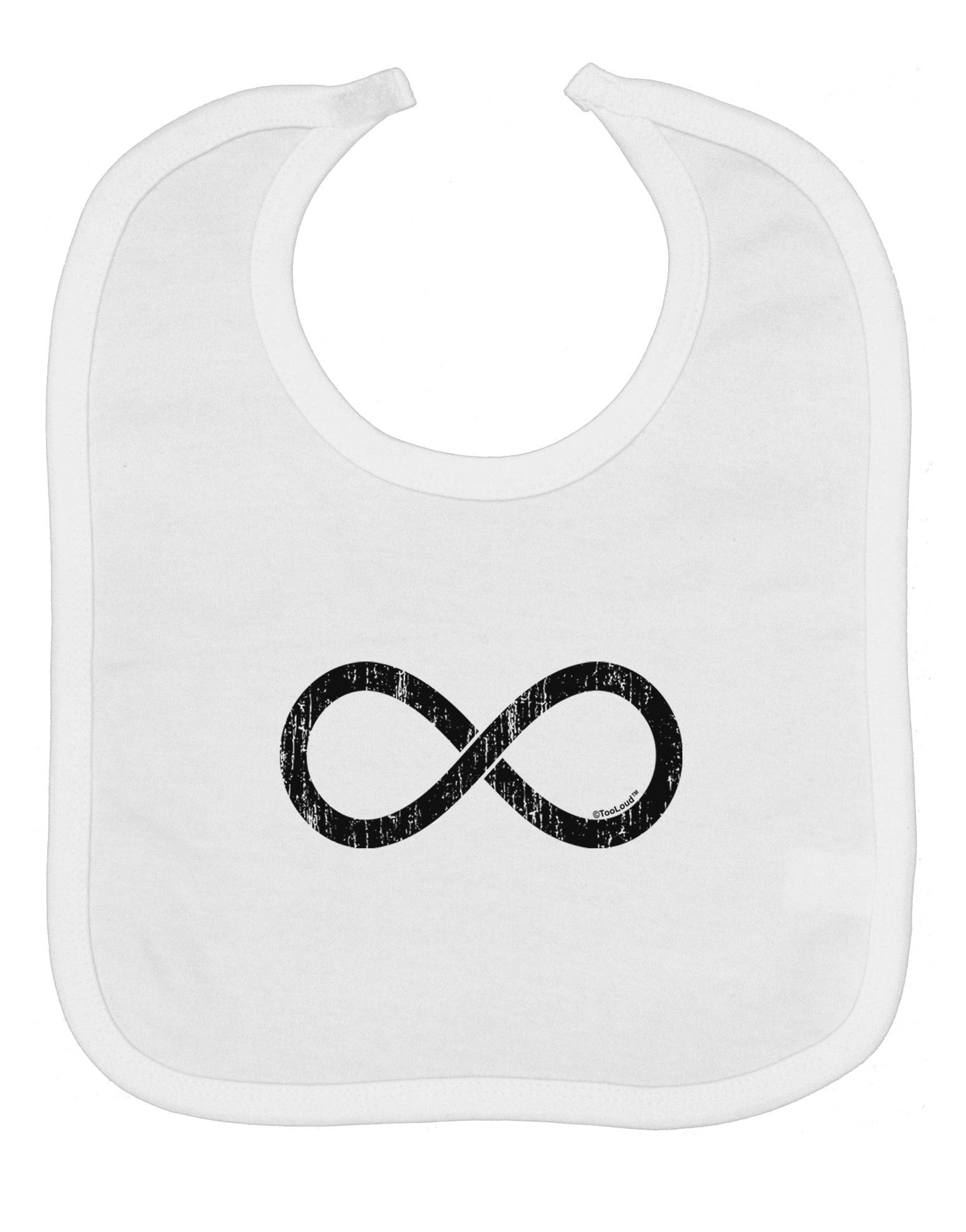Distressed Infinity Baby Bib