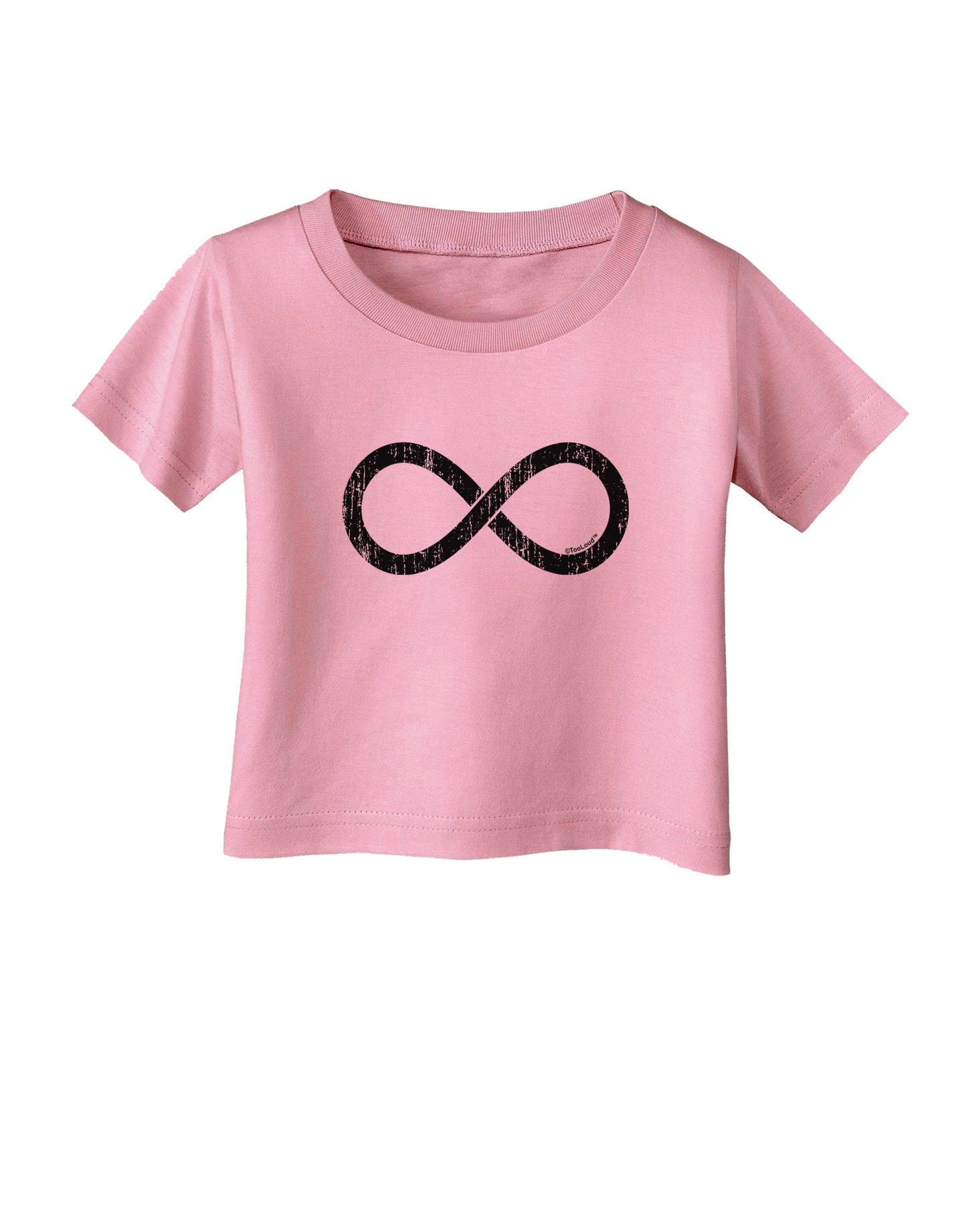 Distressed Infinity Infant T-Shirt-Infant T-Shirt-TooLoud-Candy-Pink-06-Months-Davson Sales