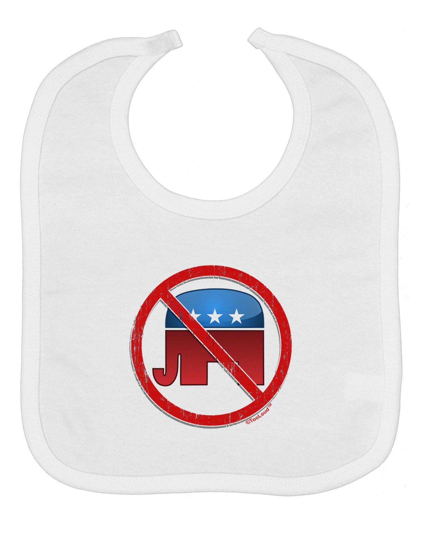 Distressed No Republicans Sign Baby Bib