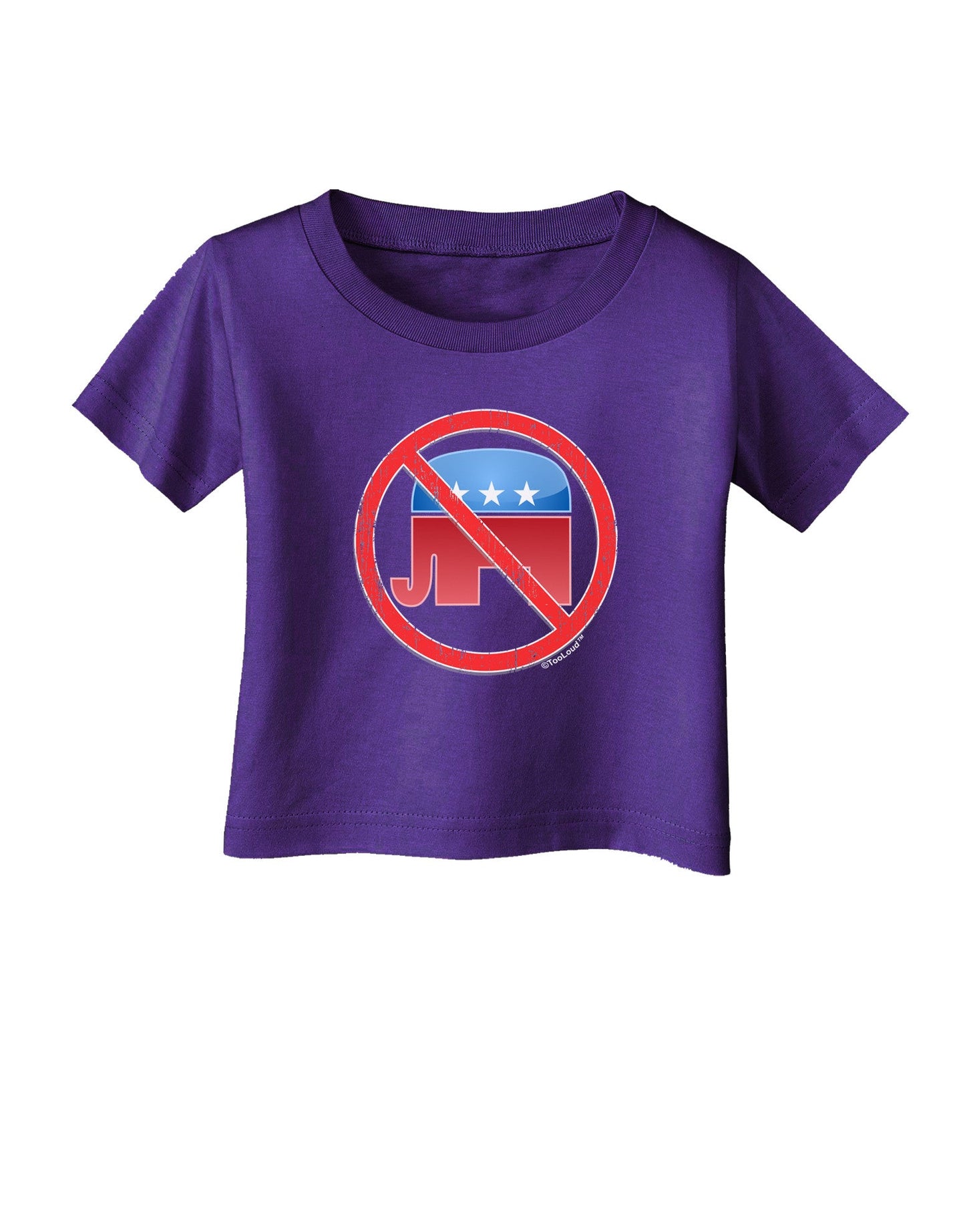 Distressed No Republicans Sign Infant T-Shirt Dark-Infant T-Shirt-TooLoud-Purple-06-Months-Davson Sales