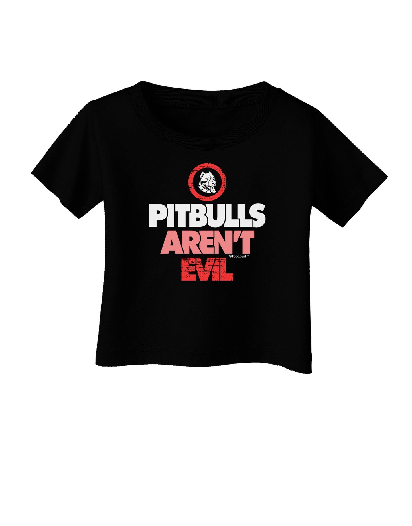 Distressed Pitbulls Aren't Evil Infant T-Shirt Dark-Infant T-Shirt-TooLoud-Black-06-Months-Davson Sales