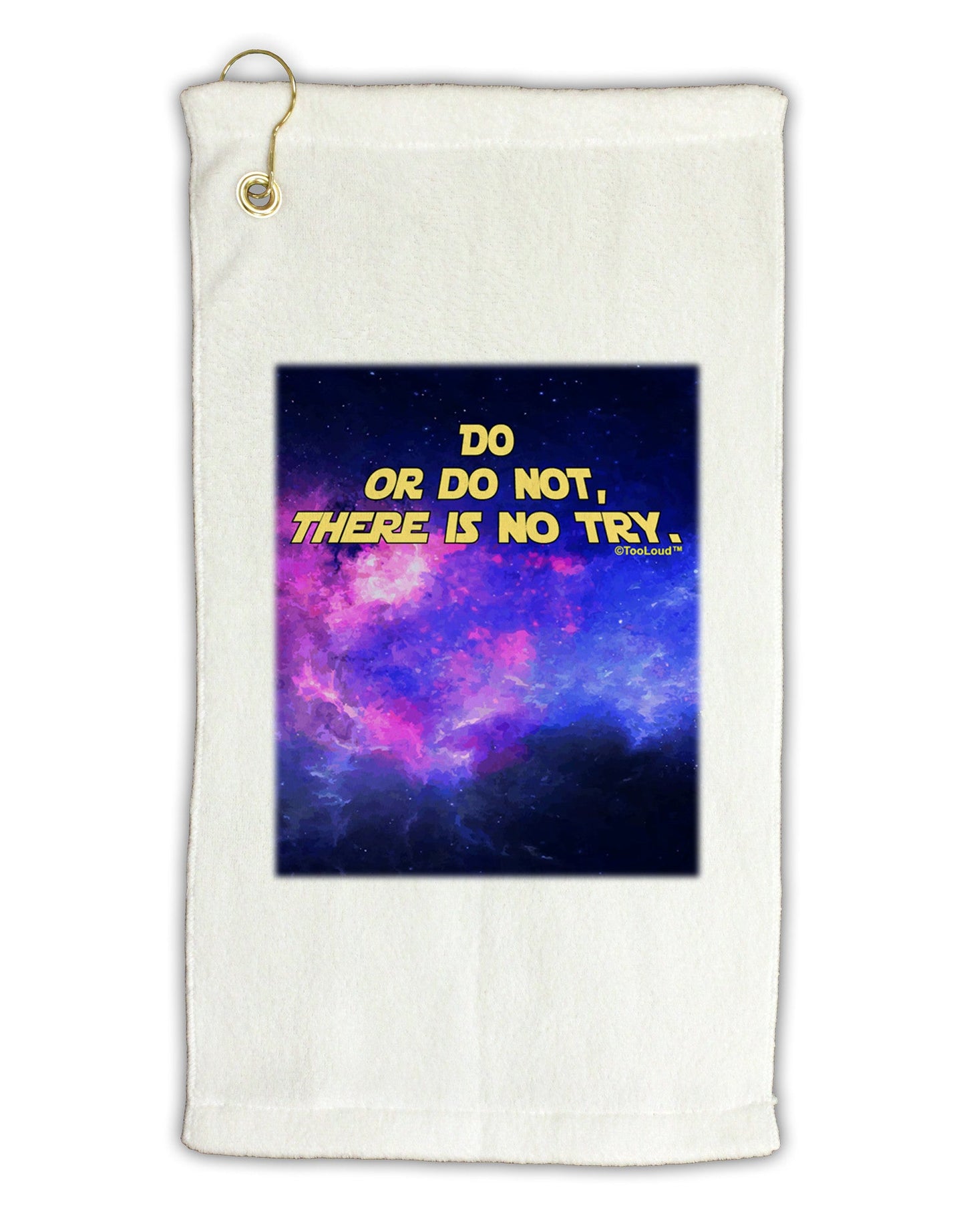 Do or Do Not Micro Terry Gromet Golf Towel 11"x19-Golf Towel-TooLoud-White-Davson Sales