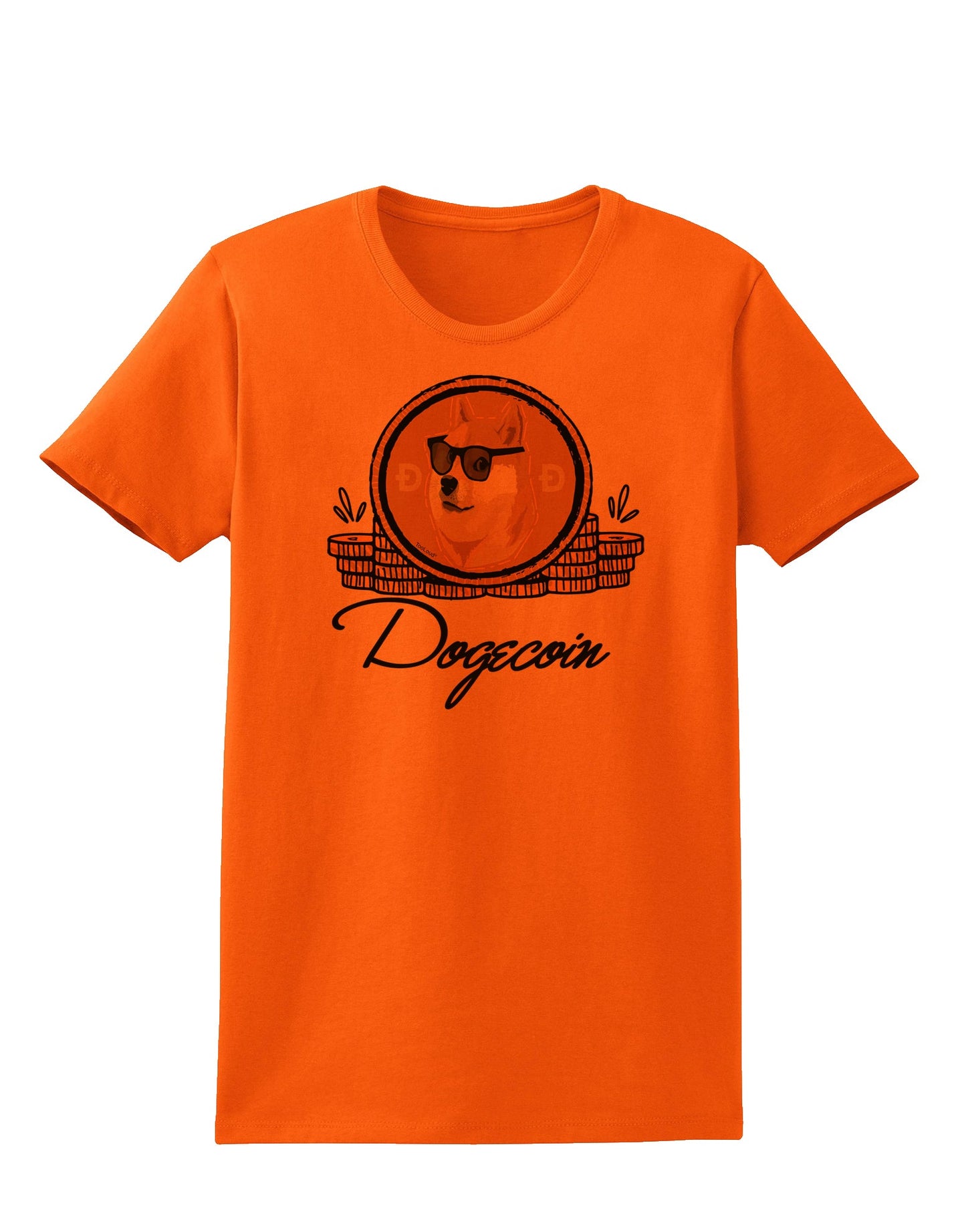 Doge Coins Womens T-Shirt-Womens T-Shirt-TooLoud-Orange-Small-Davson Sales