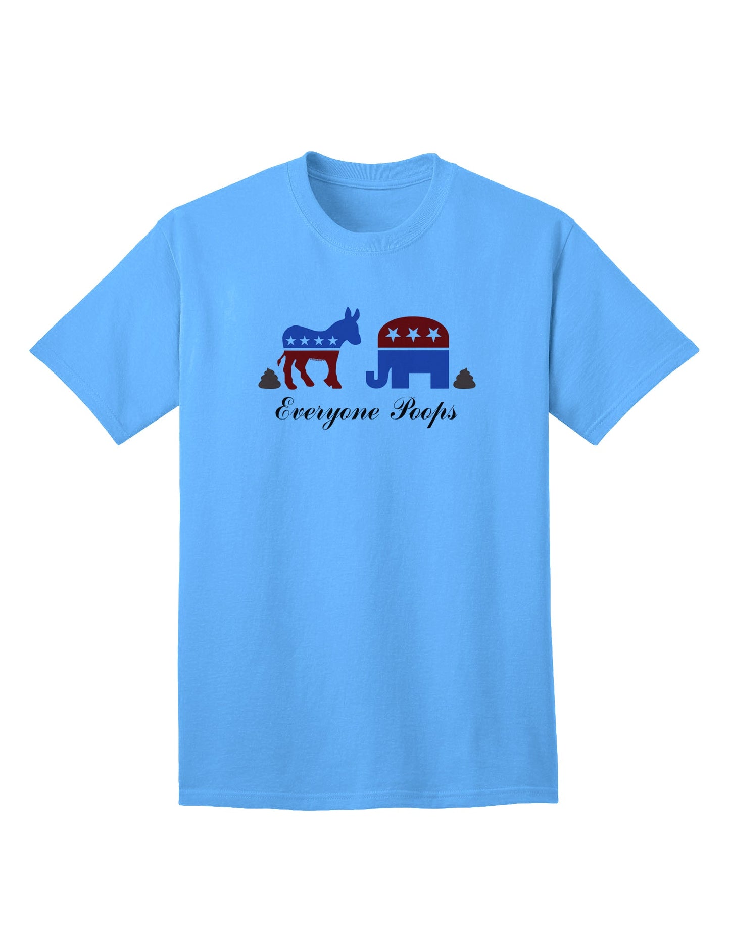 Donkey Elephant Adult T-Shirt - A Unique and Playful Addition to Your Wardrobe-Mens T-shirts-TooLoud-Aquatic-Blue-Small-Davson Sales