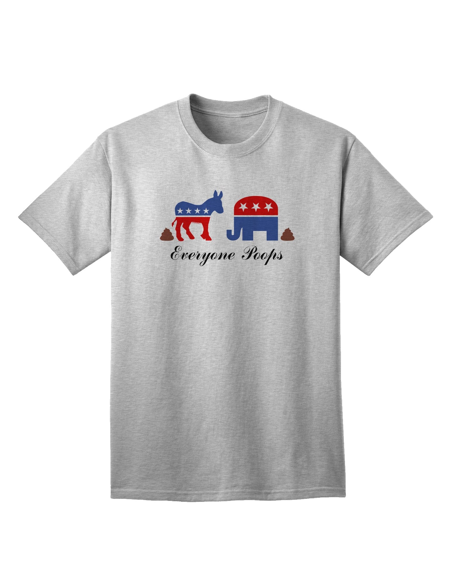 Donkey Elephant Adult T-Shirt - A Unique and Playful Addition to Your Wardrobe-Mens T-shirts-TooLoud-AshGray-Small-Davson Sales