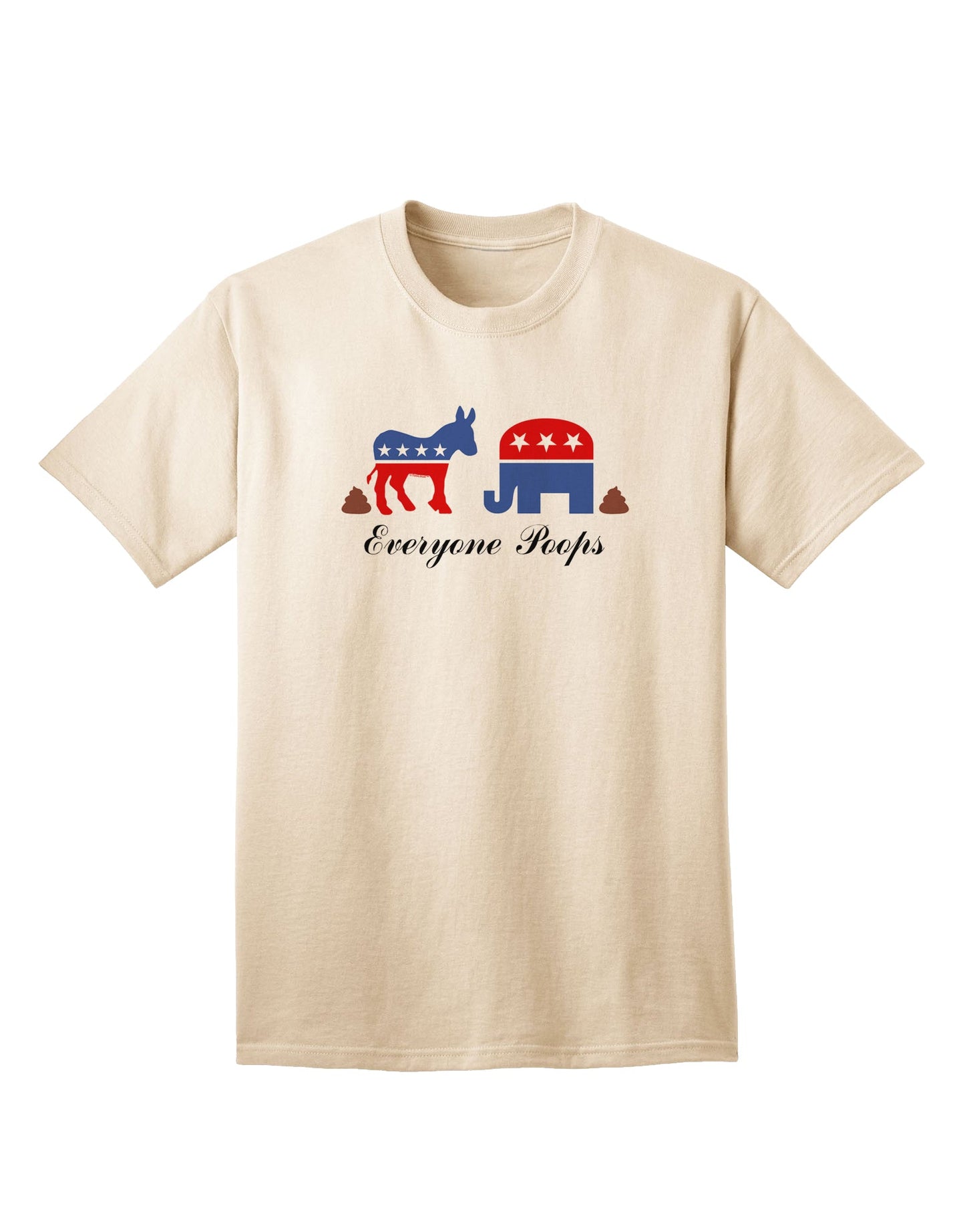 Donkey Elephant Adult T-Shirt - A Unique and Playful Addition to Your Wardrobe-Mens T-shirts-TooLoud-Natural-Small-Davson Sales