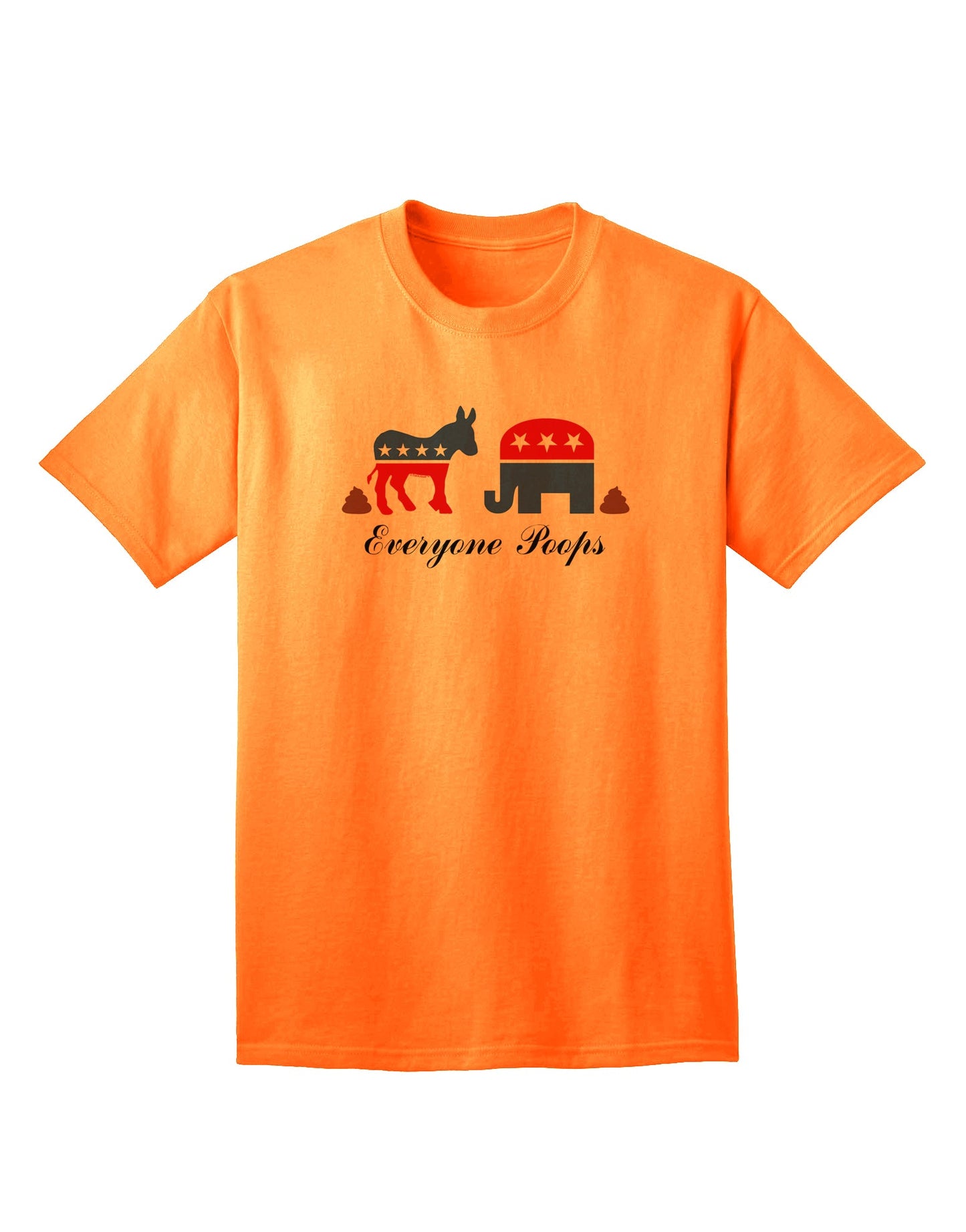 Donkey Elephant Adult T-Shirt - A Unique and Playful Addition to Your Wardrobe-Mens T-shirts-TooLoud-Neon-Orange-Small-Davson Sales