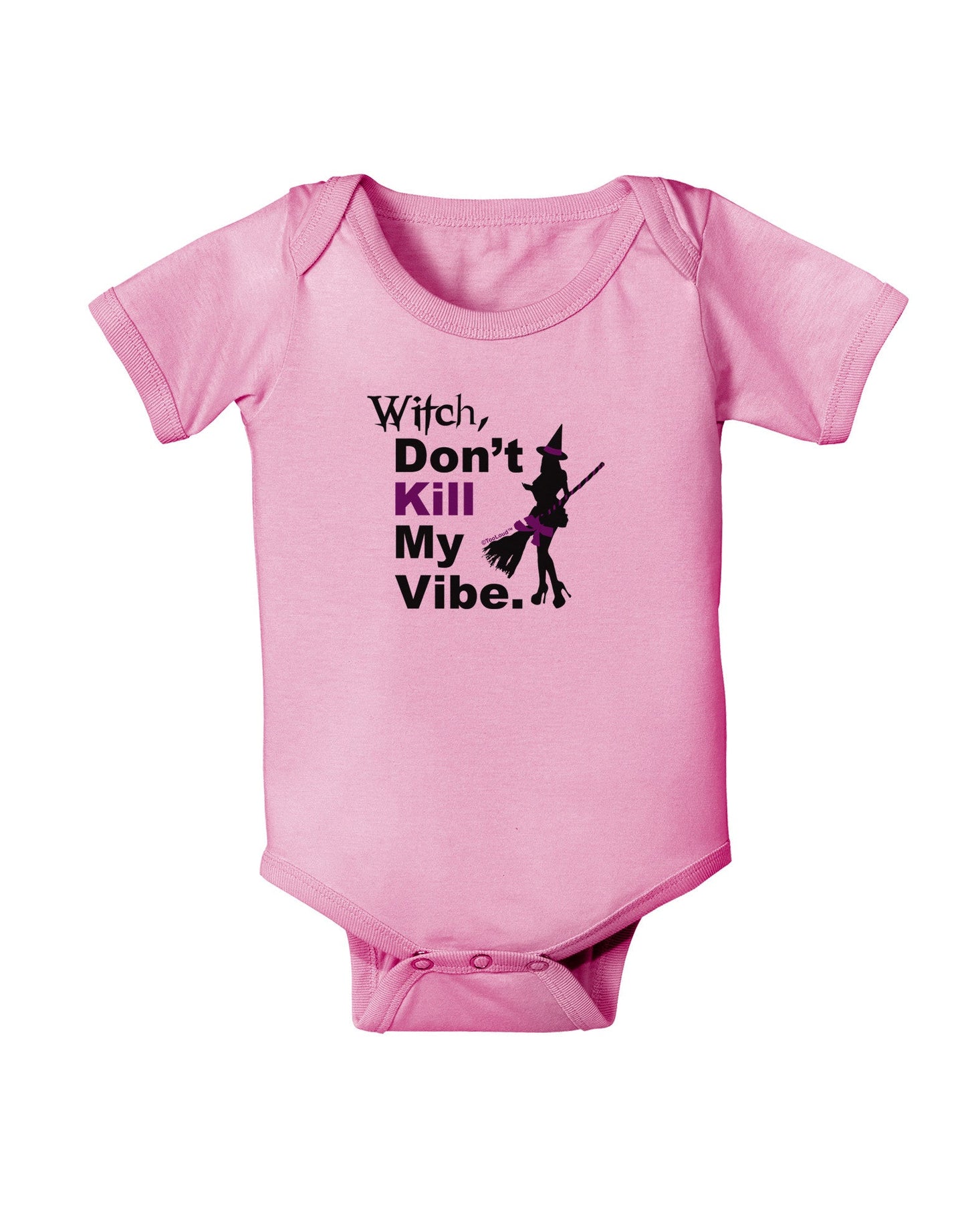 Don’t Kill My Vibe Baby Romper Bodysuit-Baby Romper-TooLoud-Pink-06-Months-Davson Sales