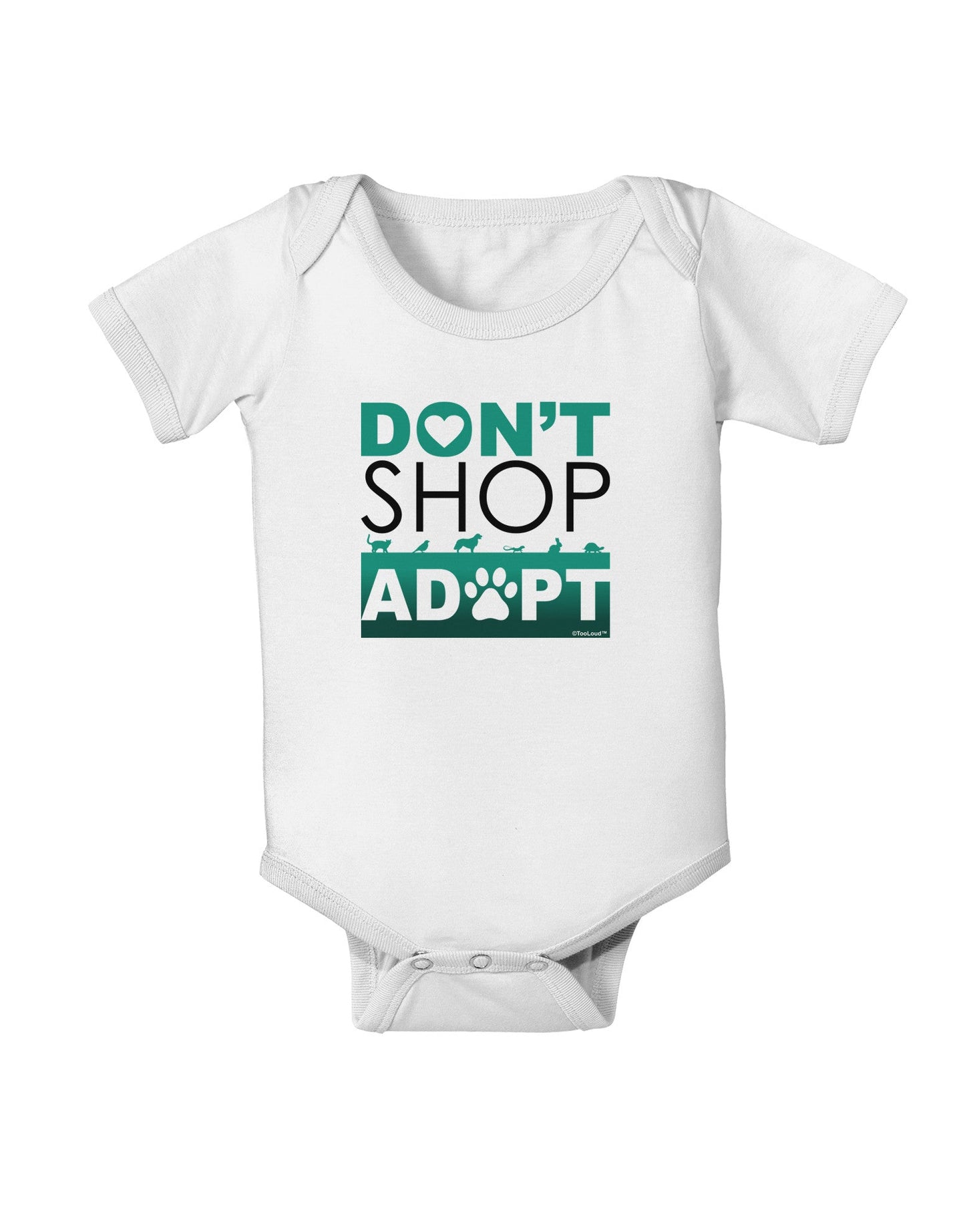 Don't Shop Adopt Baby Romper Bodysuit-Baby Romper-TooLoud-White-06-Months-Davson Sales