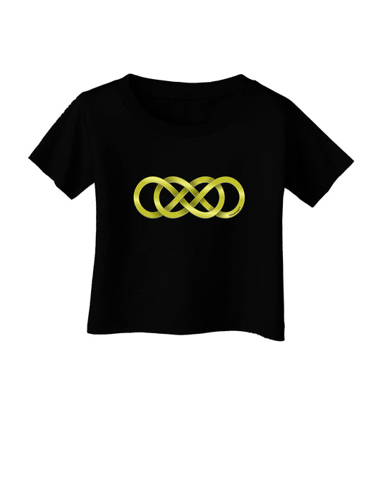 Double Infinity Gold Infant T-Shirt Dark-Infant T-Shirt-TooLoud-Black-06-Months-Davson Sales