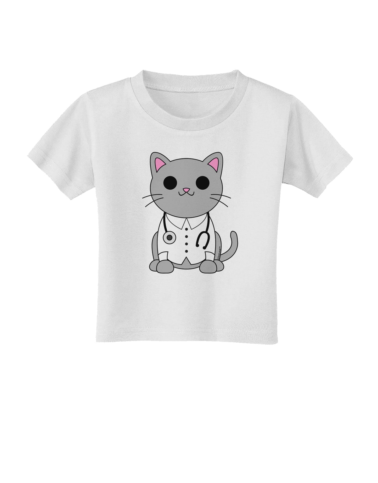 Dr Cat MD - Cute Cat Design Toddler T-Shirt by TooLoud-Toddler T-Shirt-TooLoud-White-2T-Davson Sales