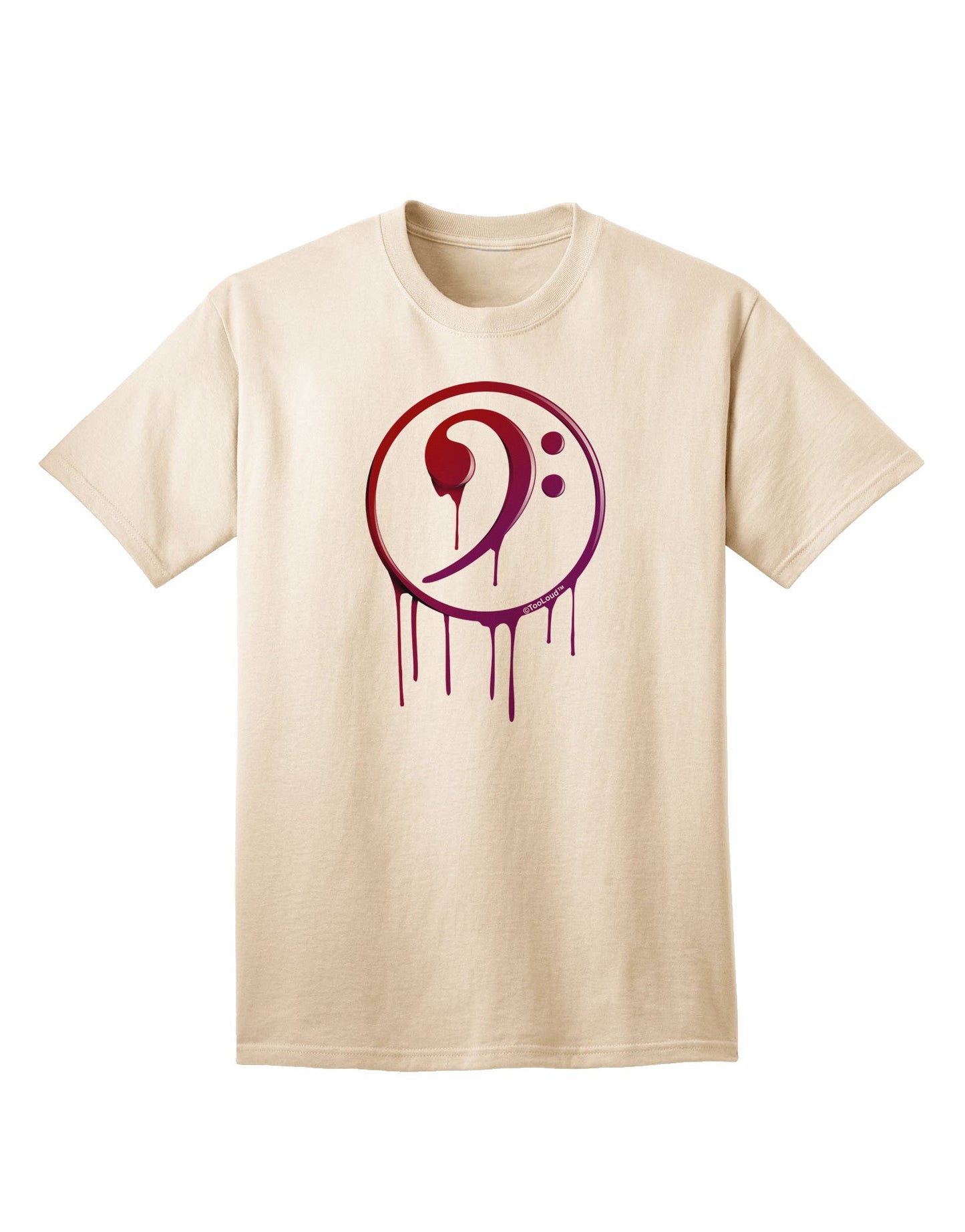 Dripping Bass Symbol Adult T-Shirt-unisex t-shirt-TooLoud-Natural-Small-Davson Sales