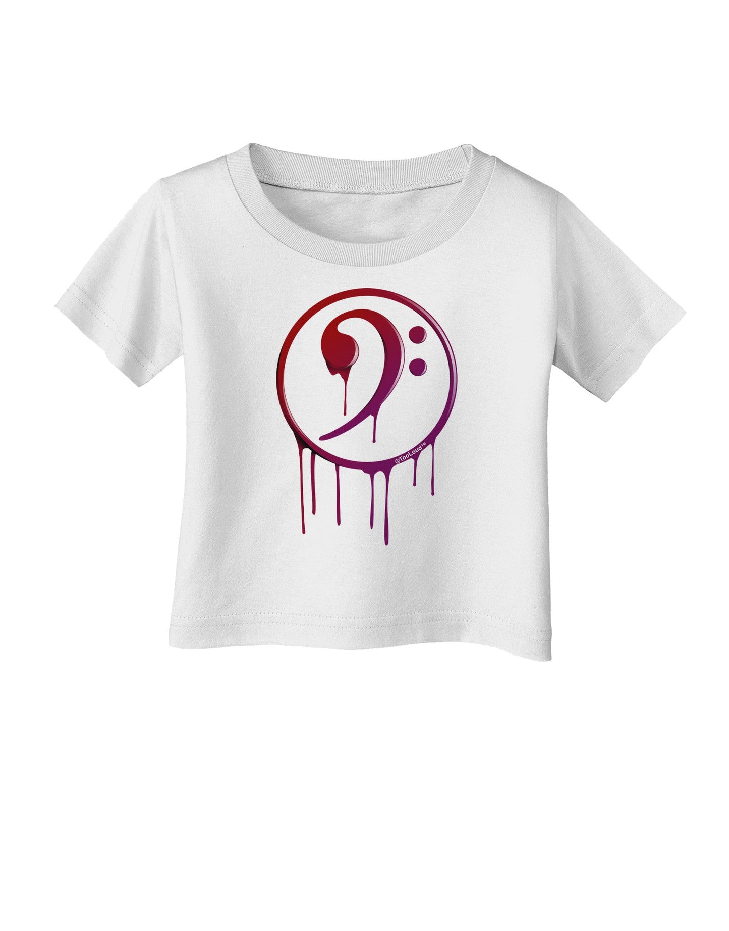 Dripping Bass Symbol Infant T-Shirt-Infant T-Shirt-TooLoud-White-06-Months-Davson Sales