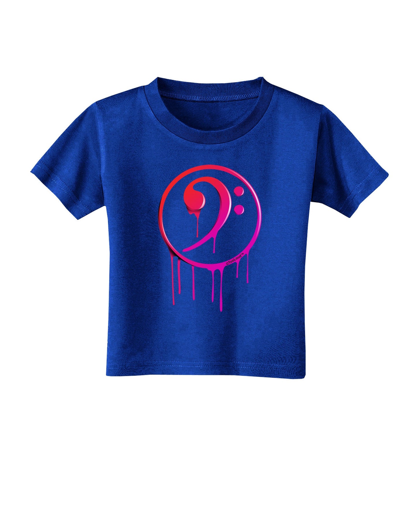 Dripping Bass Symbol Toddler T-Shirt Dark-Toddler T-Shirt-TooLoud-Royal-Blue-2T-Davson Sales