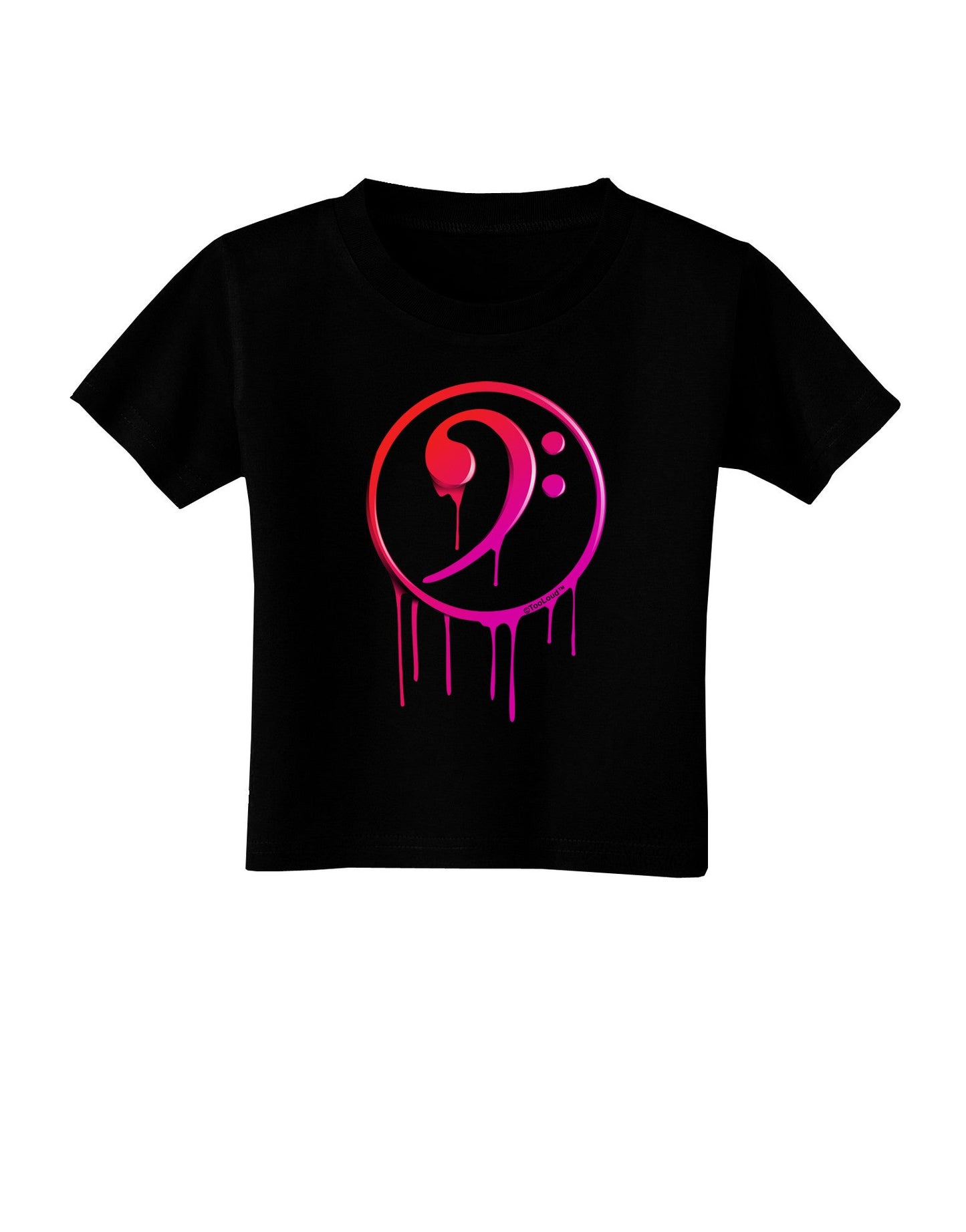 Dripping Bass Symbol Toddler T-Shirt Dark-Toddler T-Shirt-TooLoud-Black-2T-Davson Sales