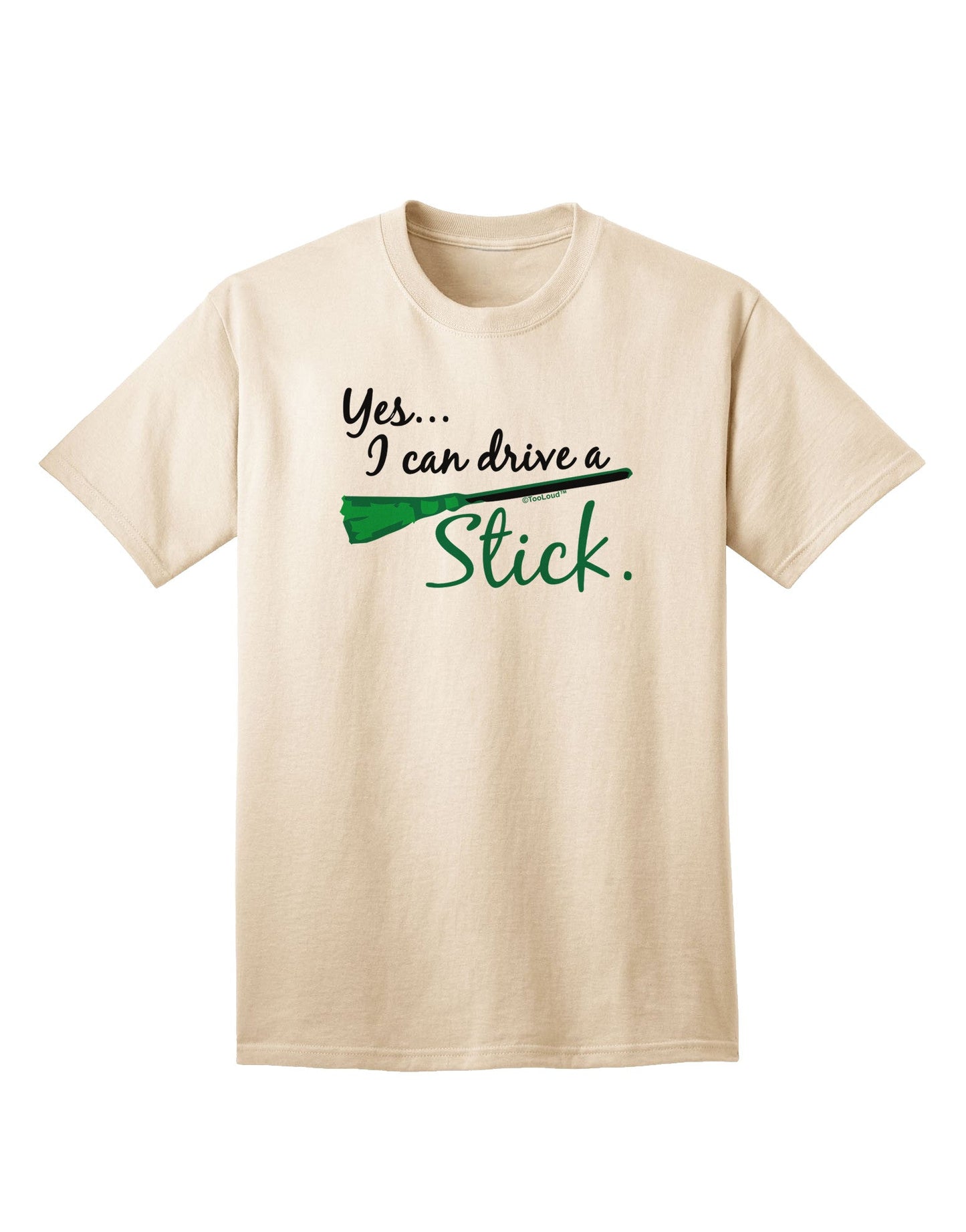 Drive Stick Green Adult T-Shirt-Mens T-Shirt-TooLoud-Natural-Small-Davson Sales