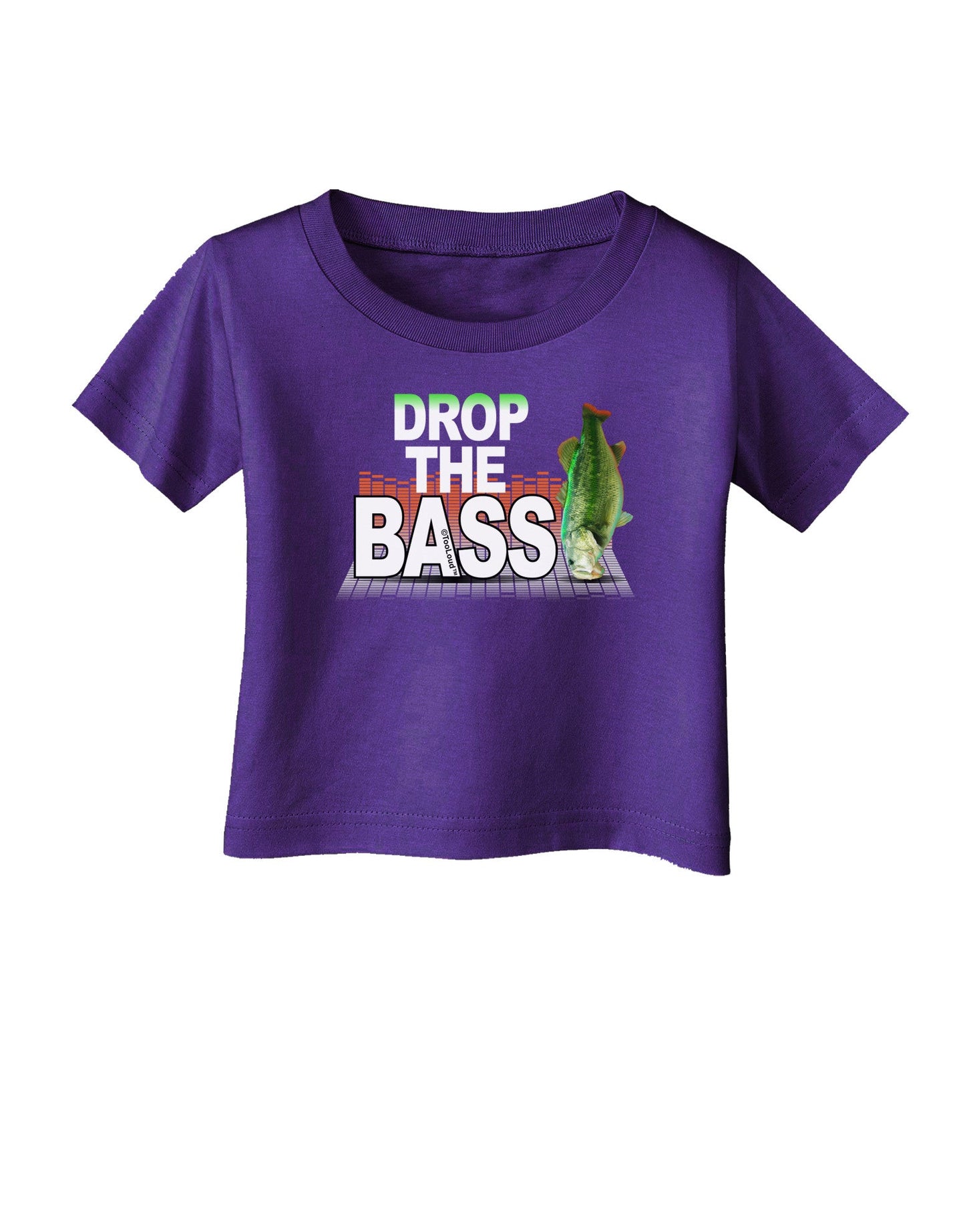Drop The Bass Fish Infant T-Shirt Dark-Infant T-Shirt-TooLoud-Purple-06-Months-Davson Sales