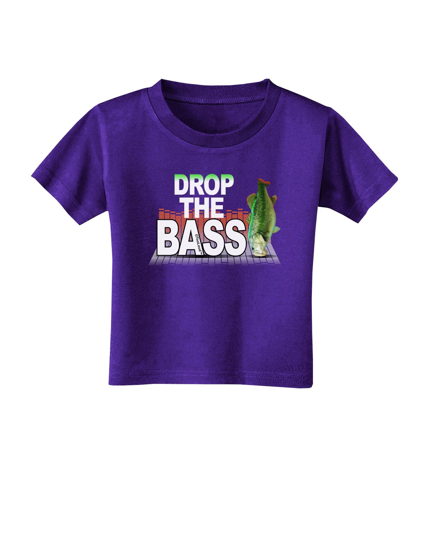 Drop The Bass Fish Toddler T-Shirt Dark-Toddler T-Shirt-TooLoud-Purple-2T-Davson Sales