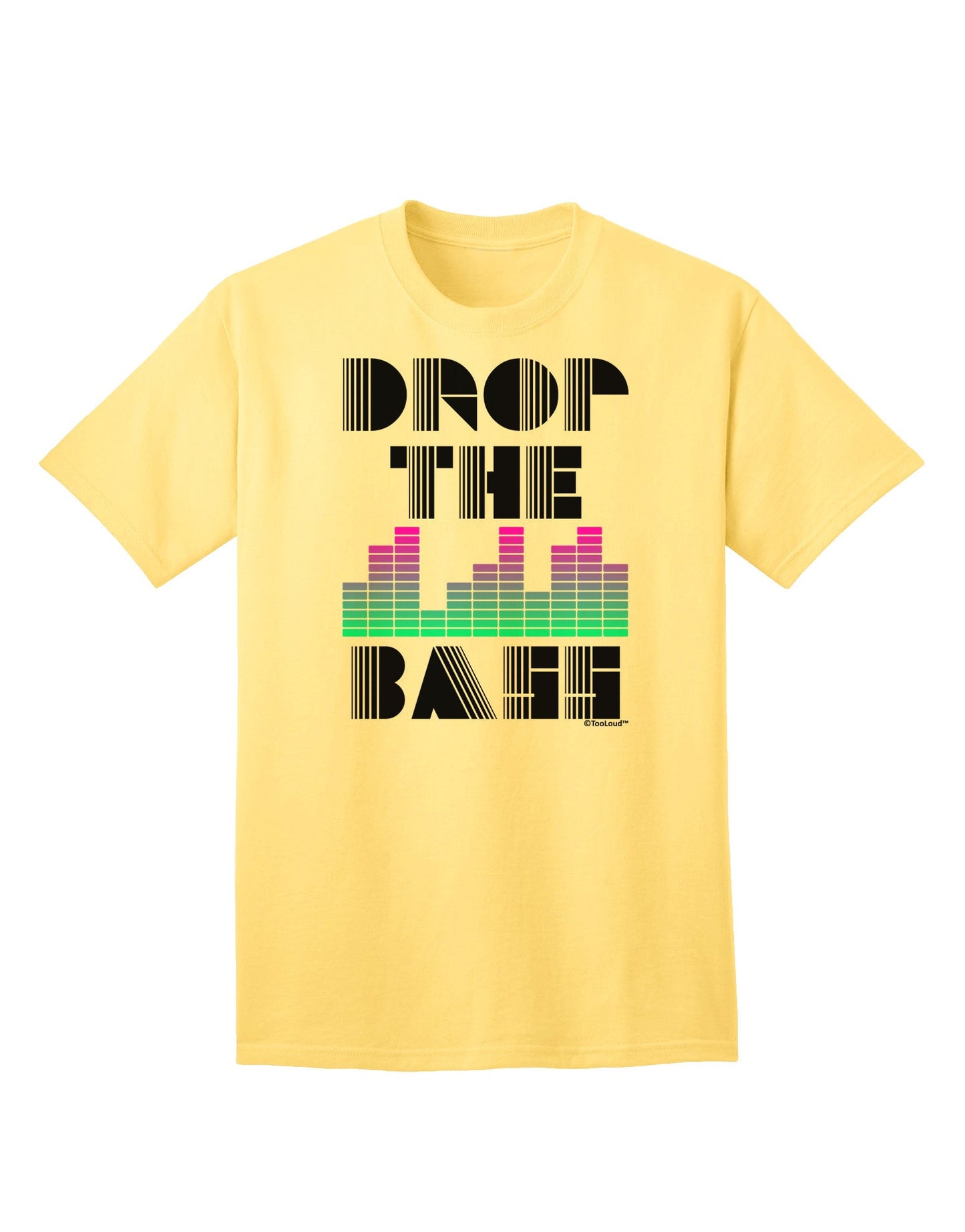 Drop the Bass Adult T-Shirt-Mens T-Shirt-TooLoud-Yellow-Small-Davson Sales