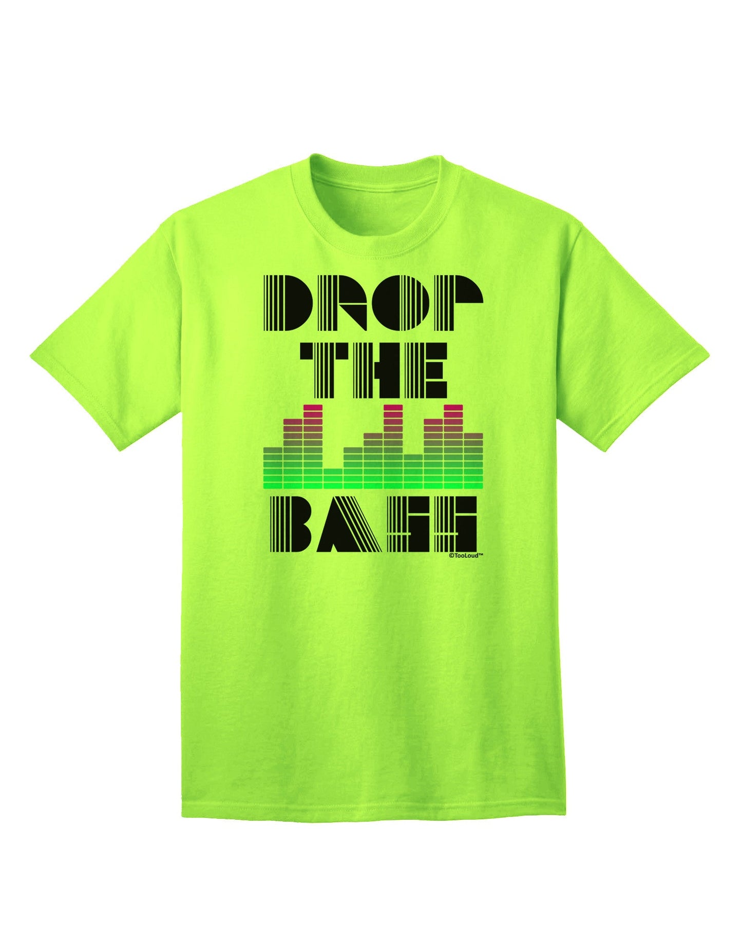 Drop the Bass Adult T-Shirt-Mens T-Shirt-TooLoud-Neon-Green-Small-Davson Sales