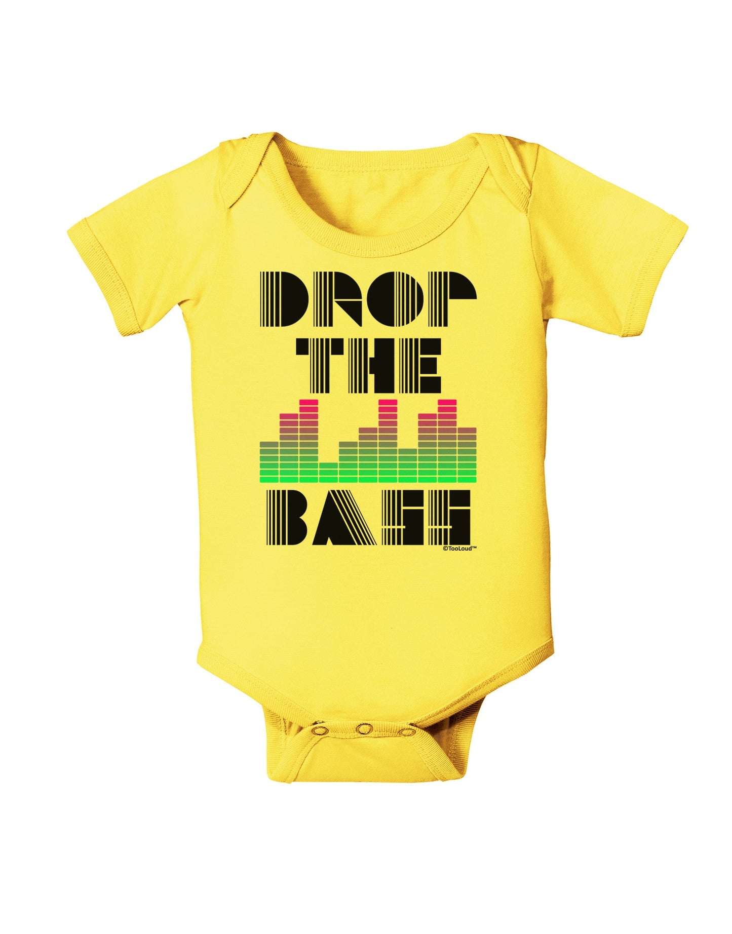 Drop the Bass Baby Romper Bodysuit-Baby Romper-TooLoud-Yellow-06-Months-Davson Sales