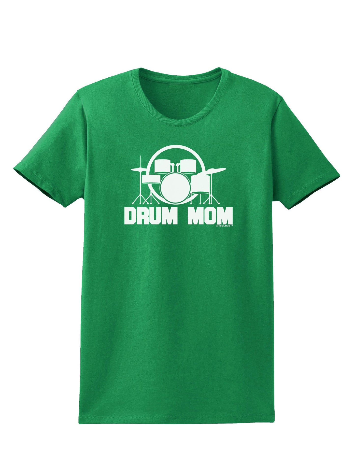 Drum Mom - Mother's Day Design Womens Dark T-Shirt-TooLoud-Kelly-Green-X-Small-Davson Sales