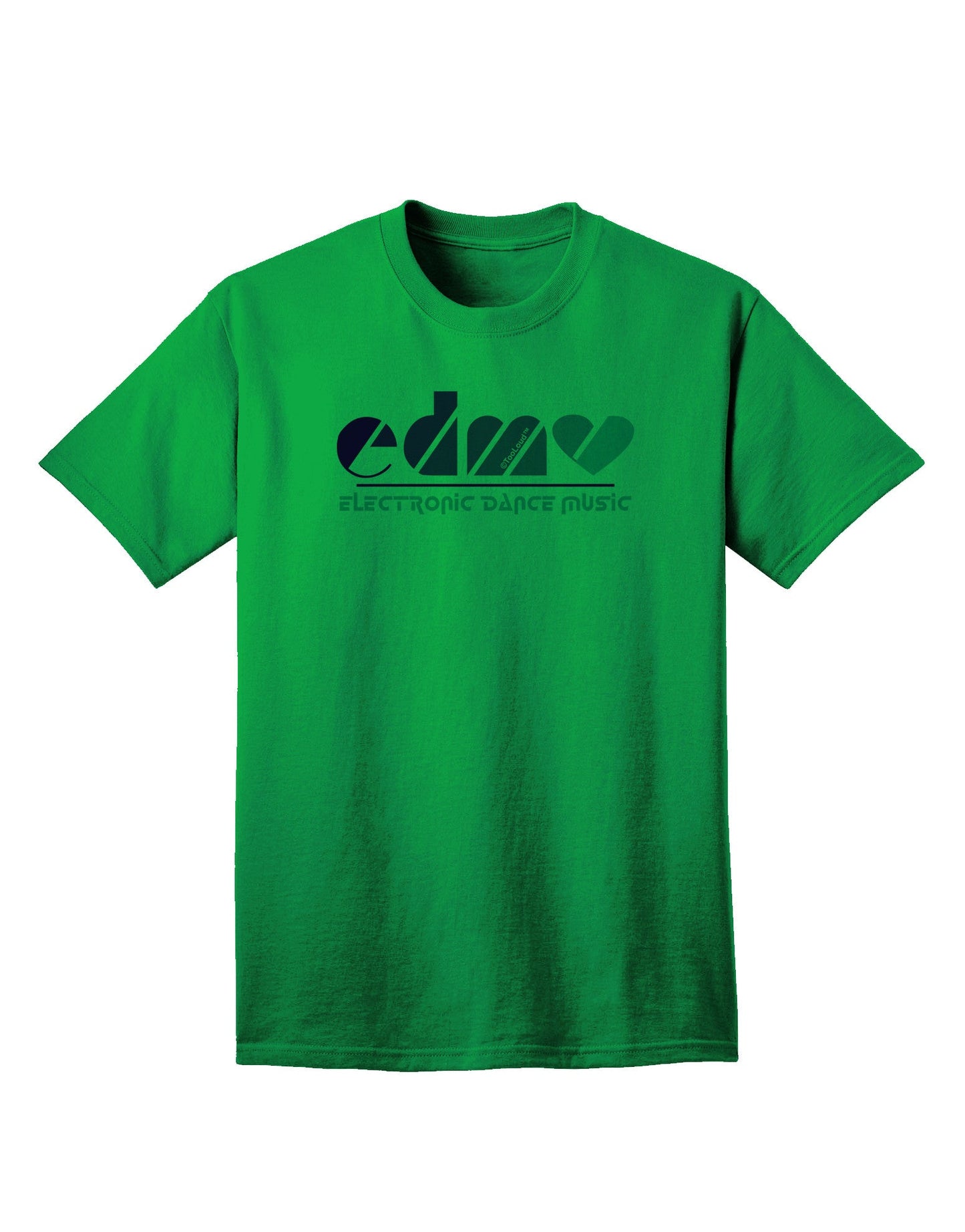 EDM Heart Adult T-Shirt-Mens T-Shirt-TooLoud-Kelly-Green-Small-Davson Sales