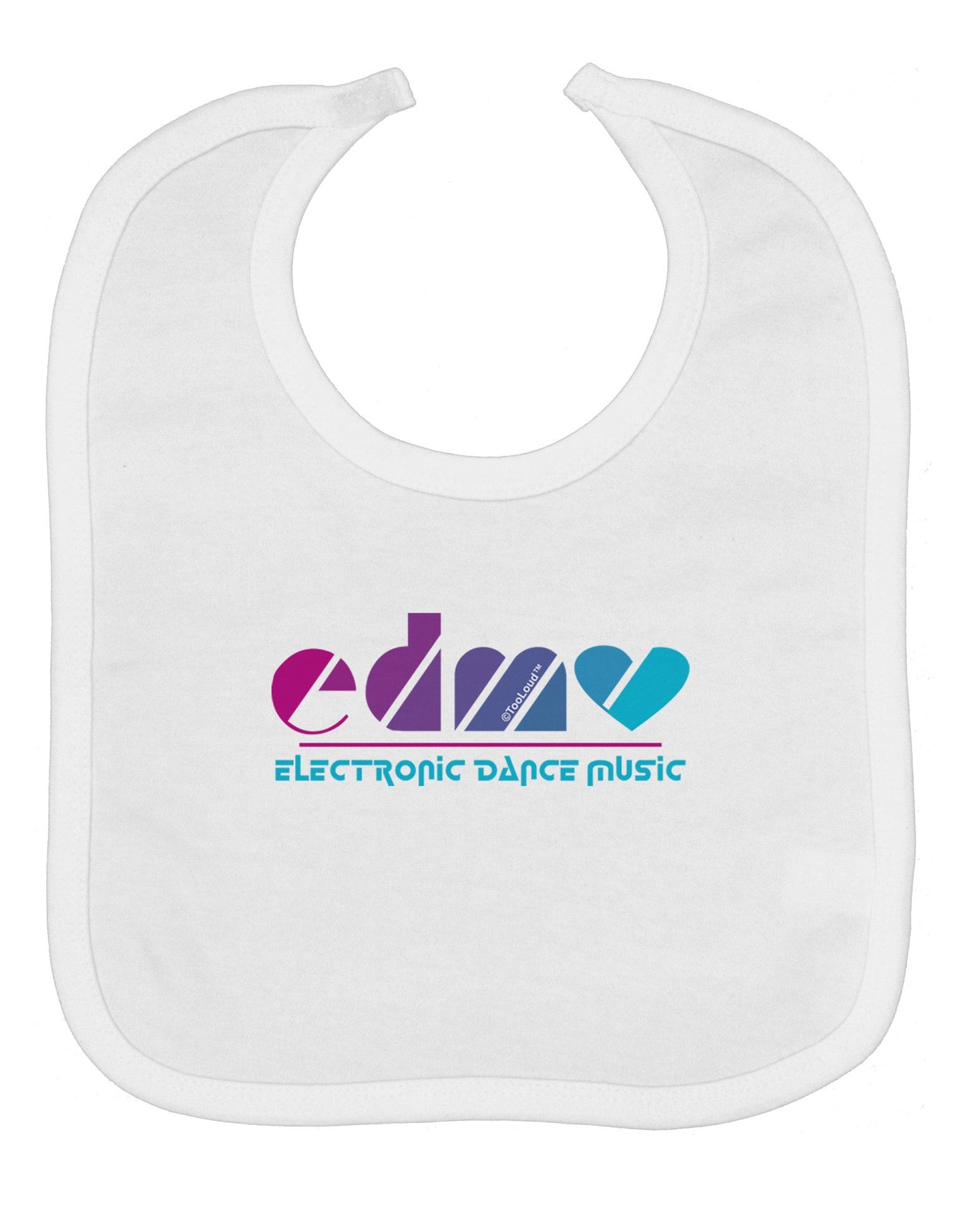 EDM Heart Baby Bib