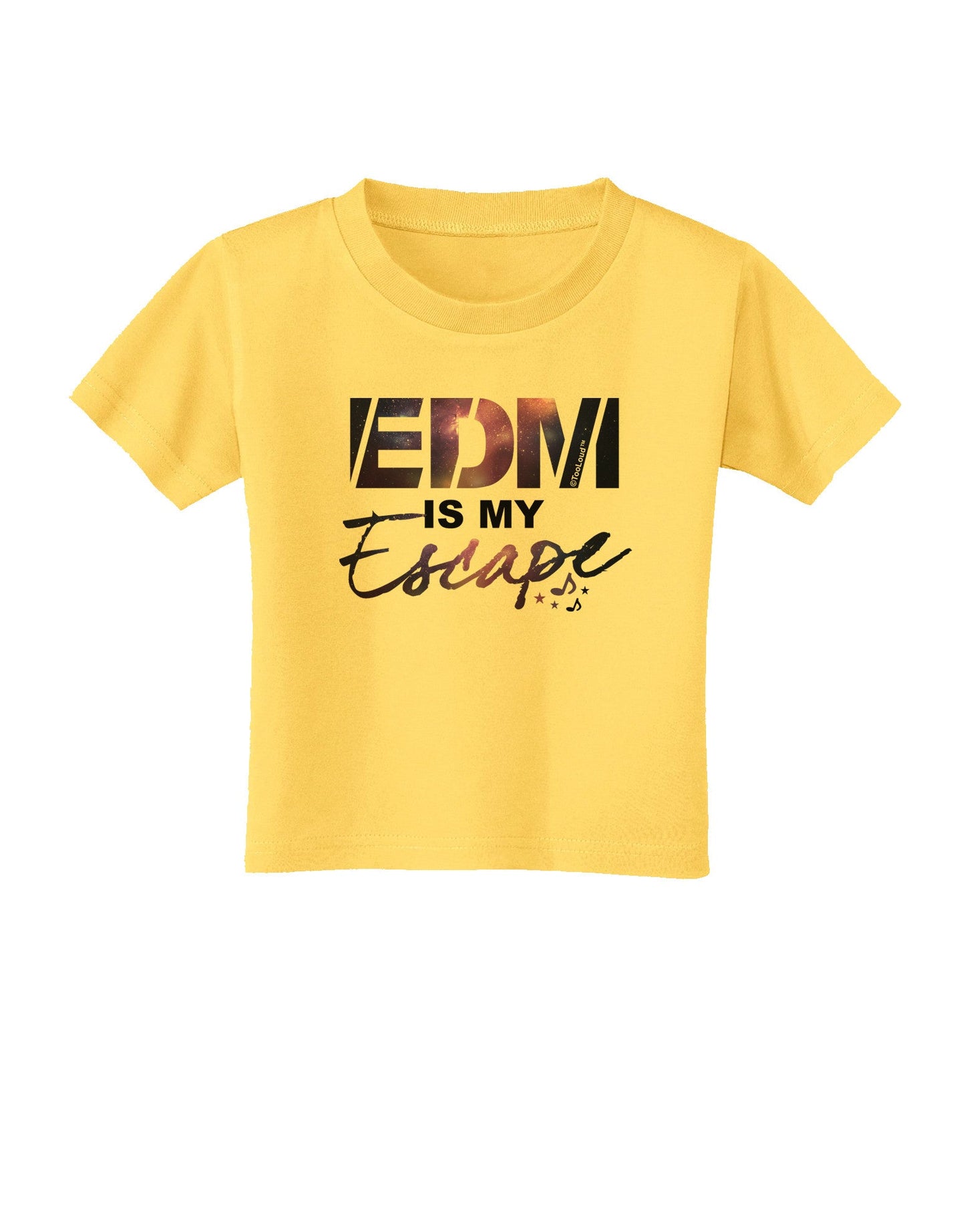EDM Is My Escape Toddler T-Shirt-Toddler T-Shirt-TooLoud-Yellow-2T-Davson Sales