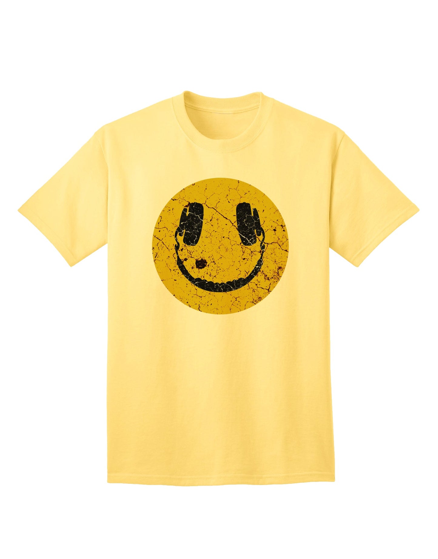EDM Smiley Face Adult T-Shirt - A Vibrant Addition to Your Wardrobe by TooLoud-Mens T-shirts-TooLoud-Yellow-Small-Davson Sales